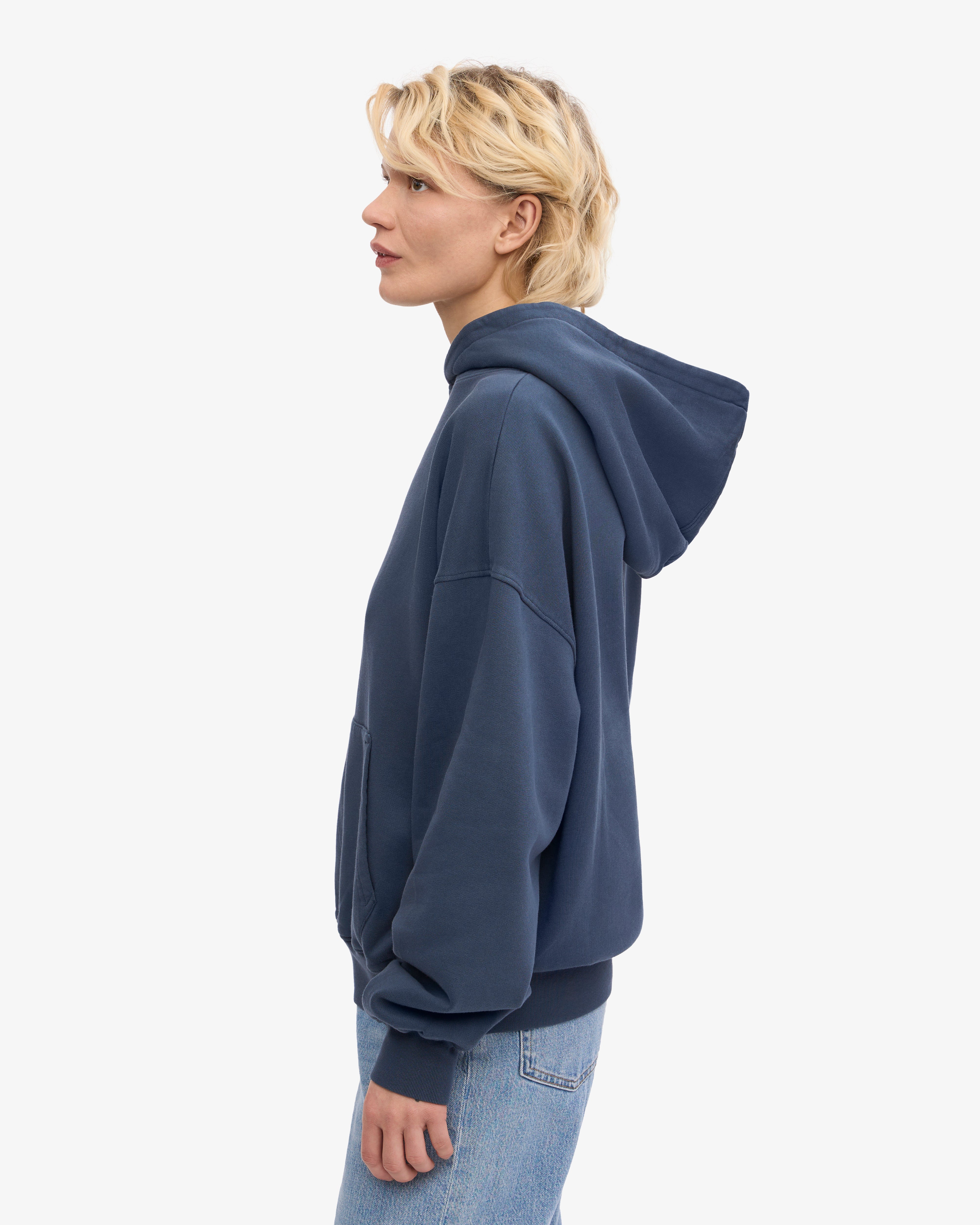 Organic Oversized Hood - Petrol Blue