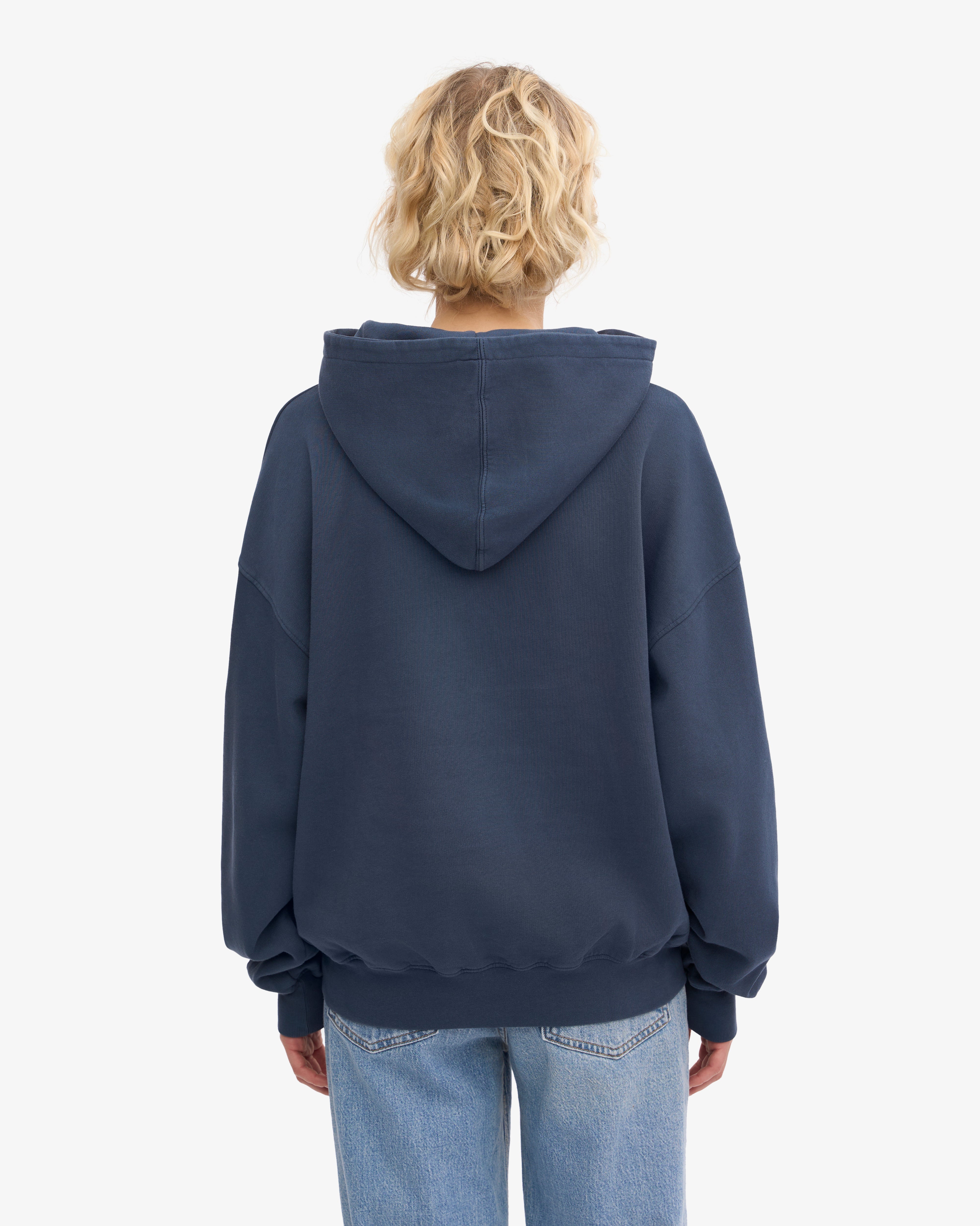 Organic Oversized Hood - Petrol Blue