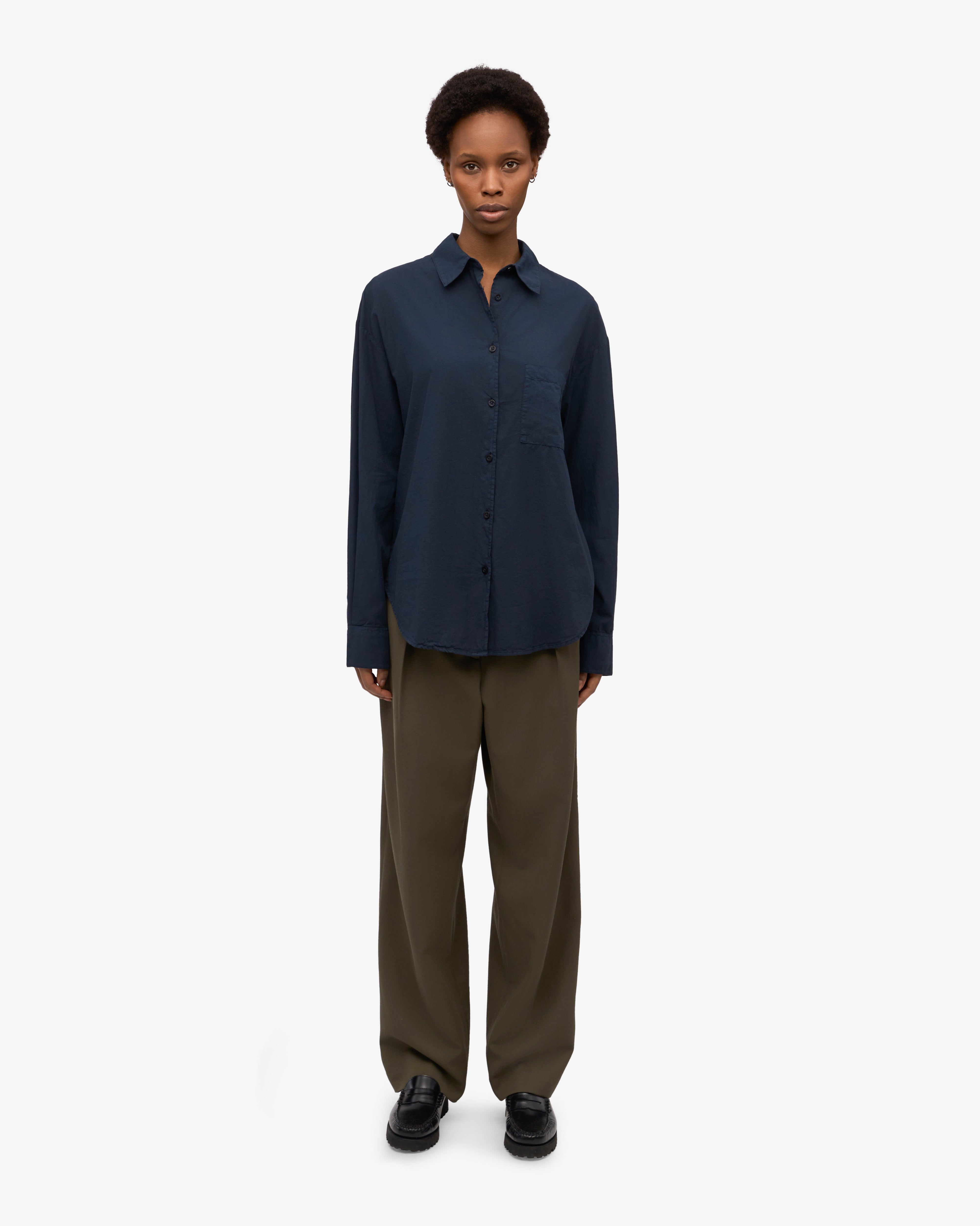 Organic Oversized Shirt - Navy Blue Colorful Standard Organic Oversized Shirt - Navy Blue Colorful Standard