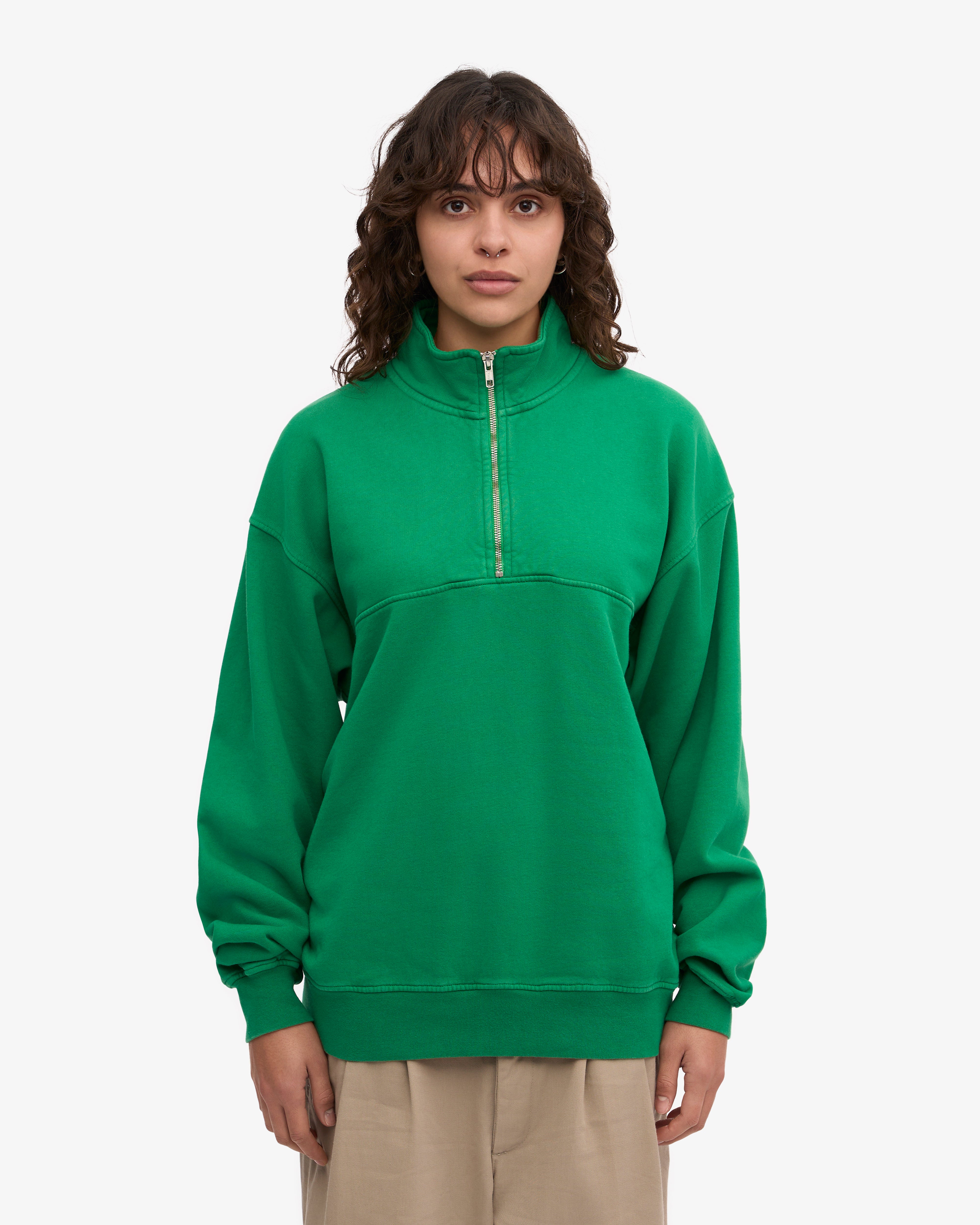 Organic Quarter Zip - Kelly Green