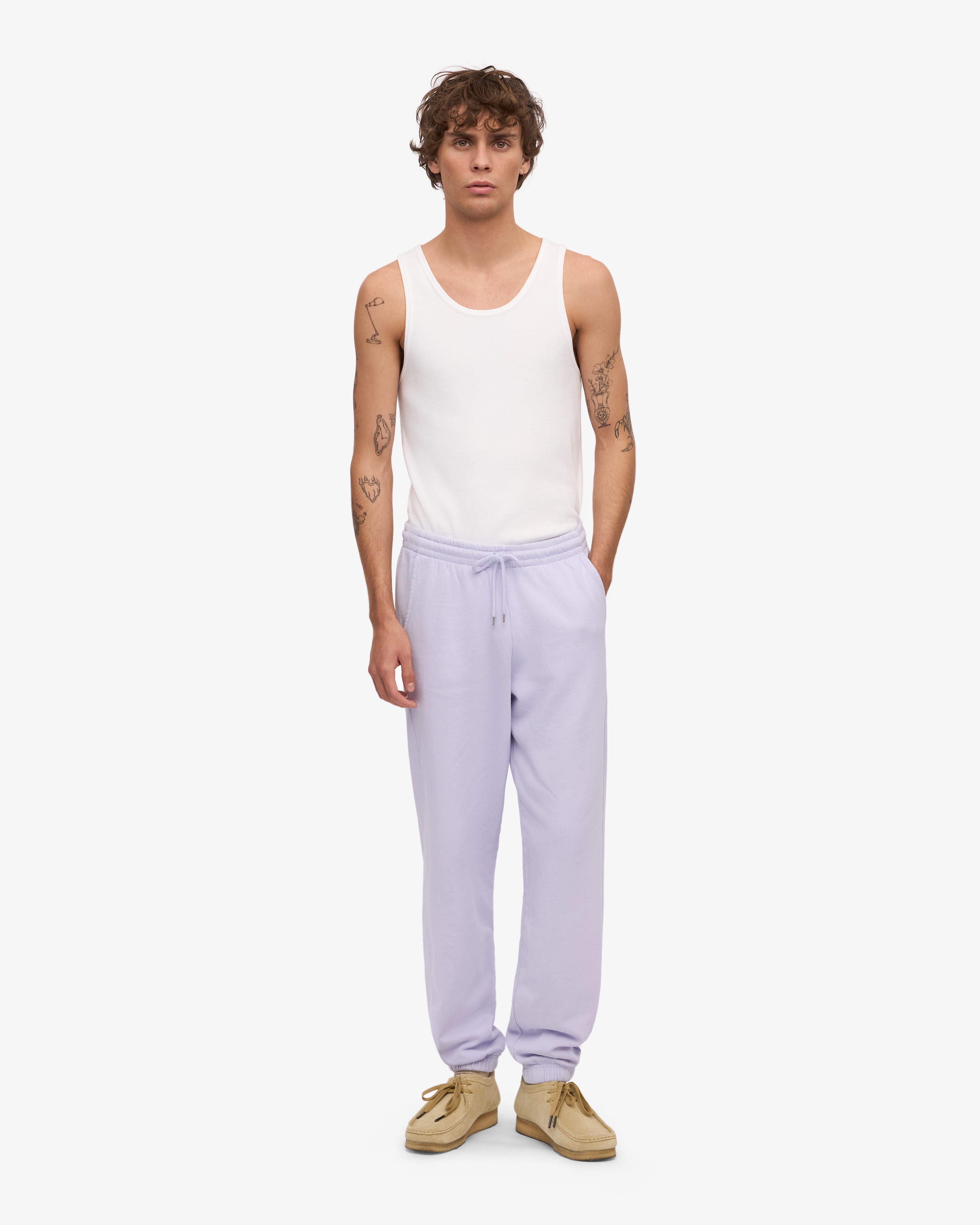 Organic Sweatpants - Soft Lavender XS