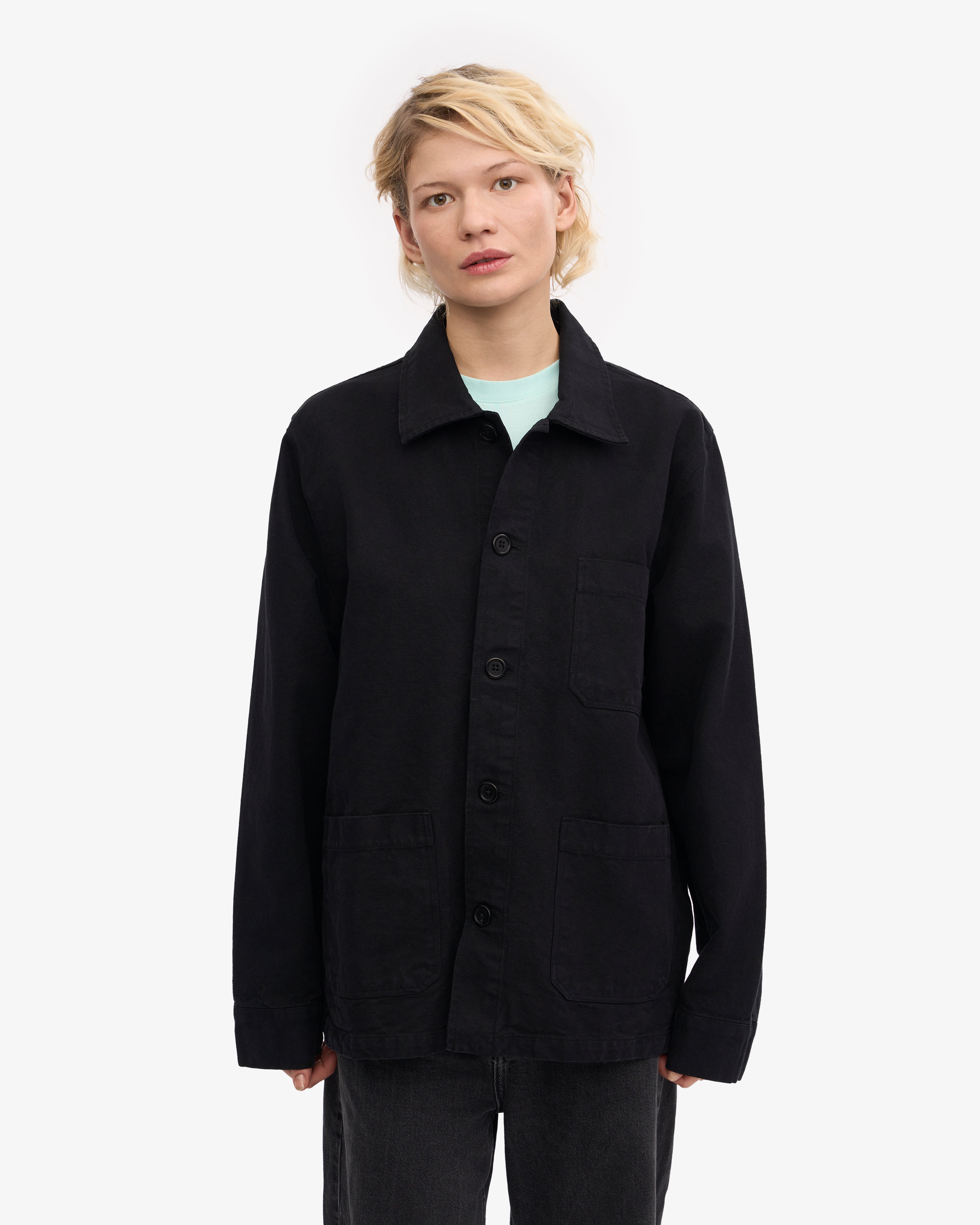 Organic Workwear Jacket - Deep Black