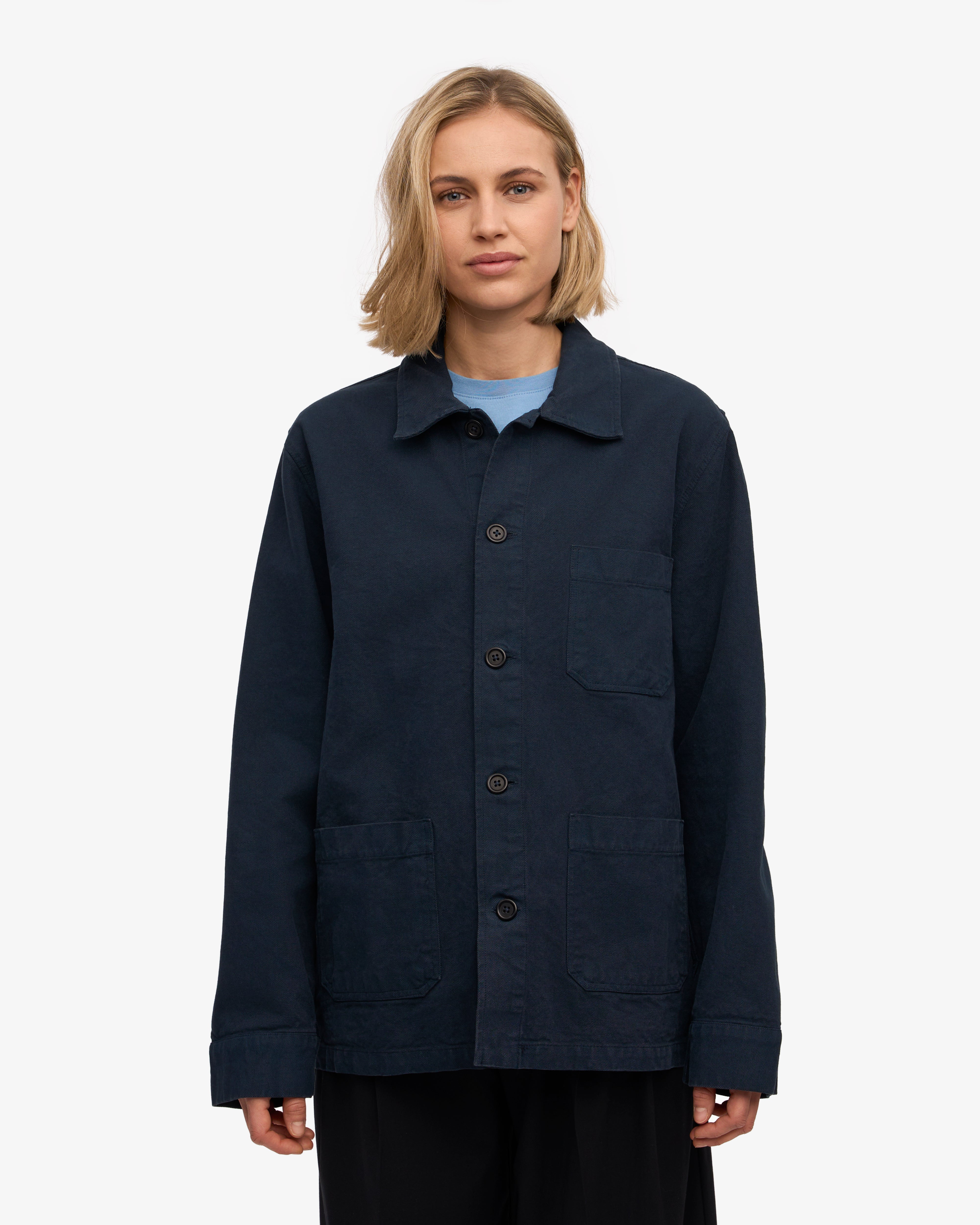 Organic Workwear Jacket - Navy Blue