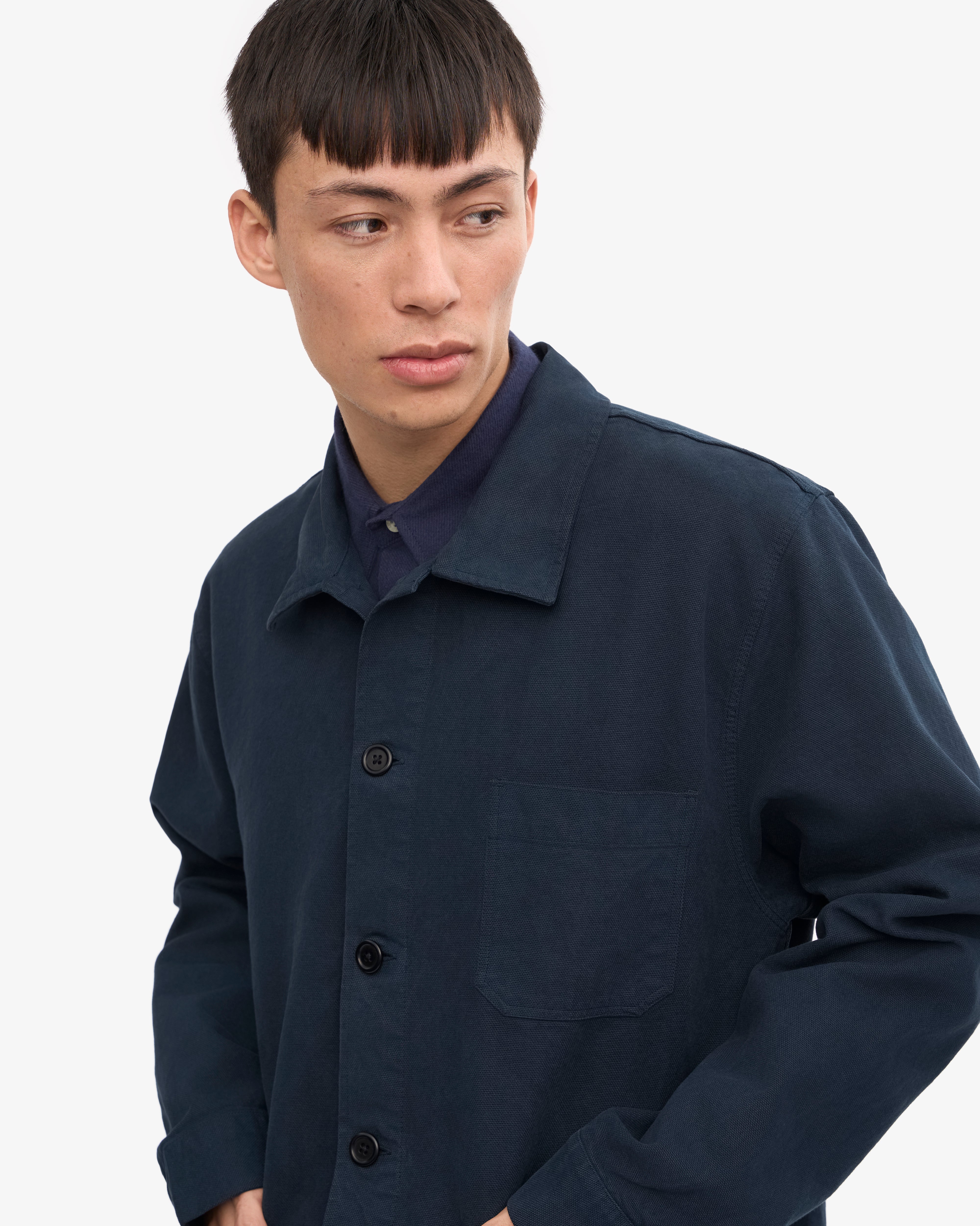 Organic Workwear Jacket Navy Blue - Main Image