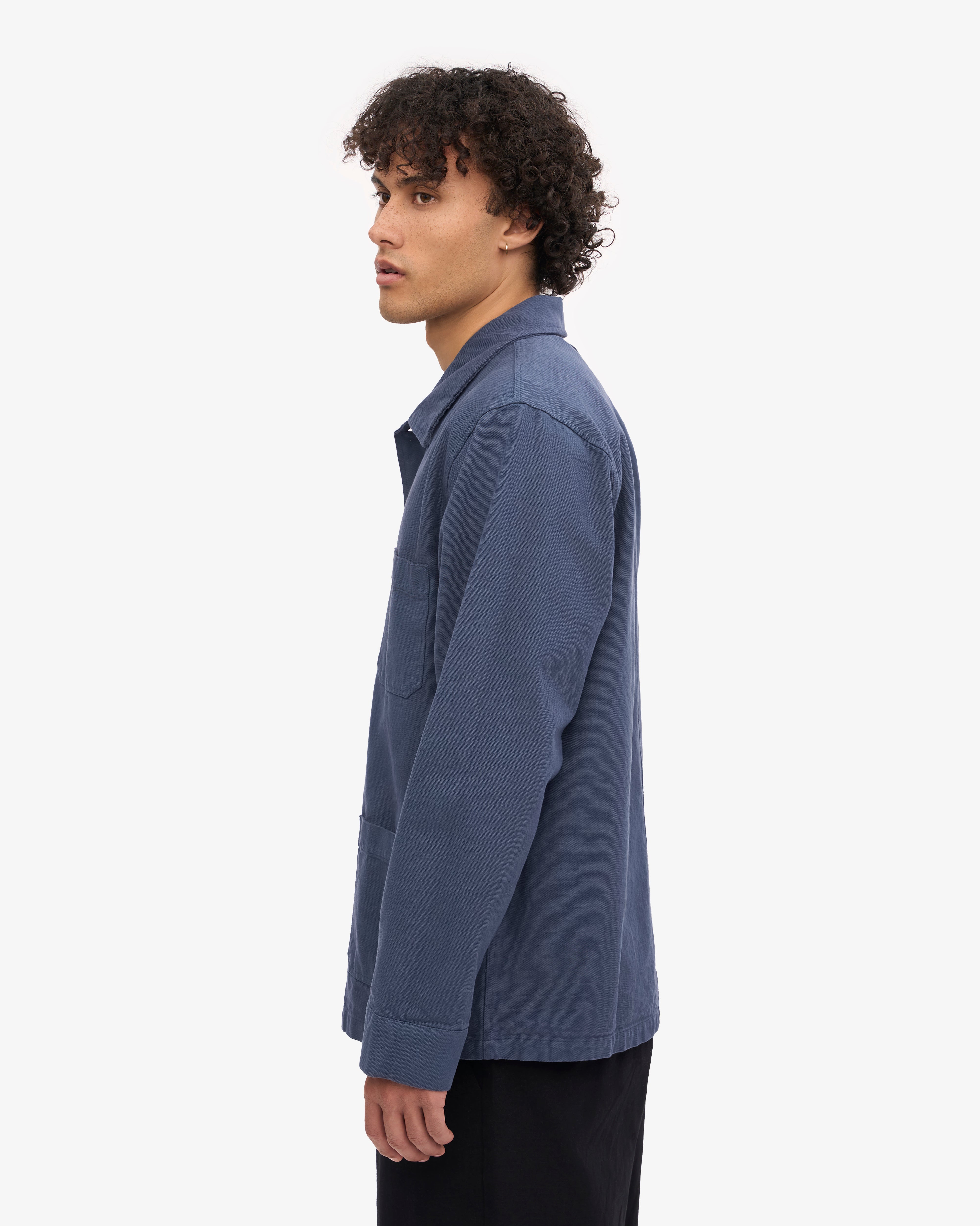 Organic Workwear Jacket - Petrol Blue