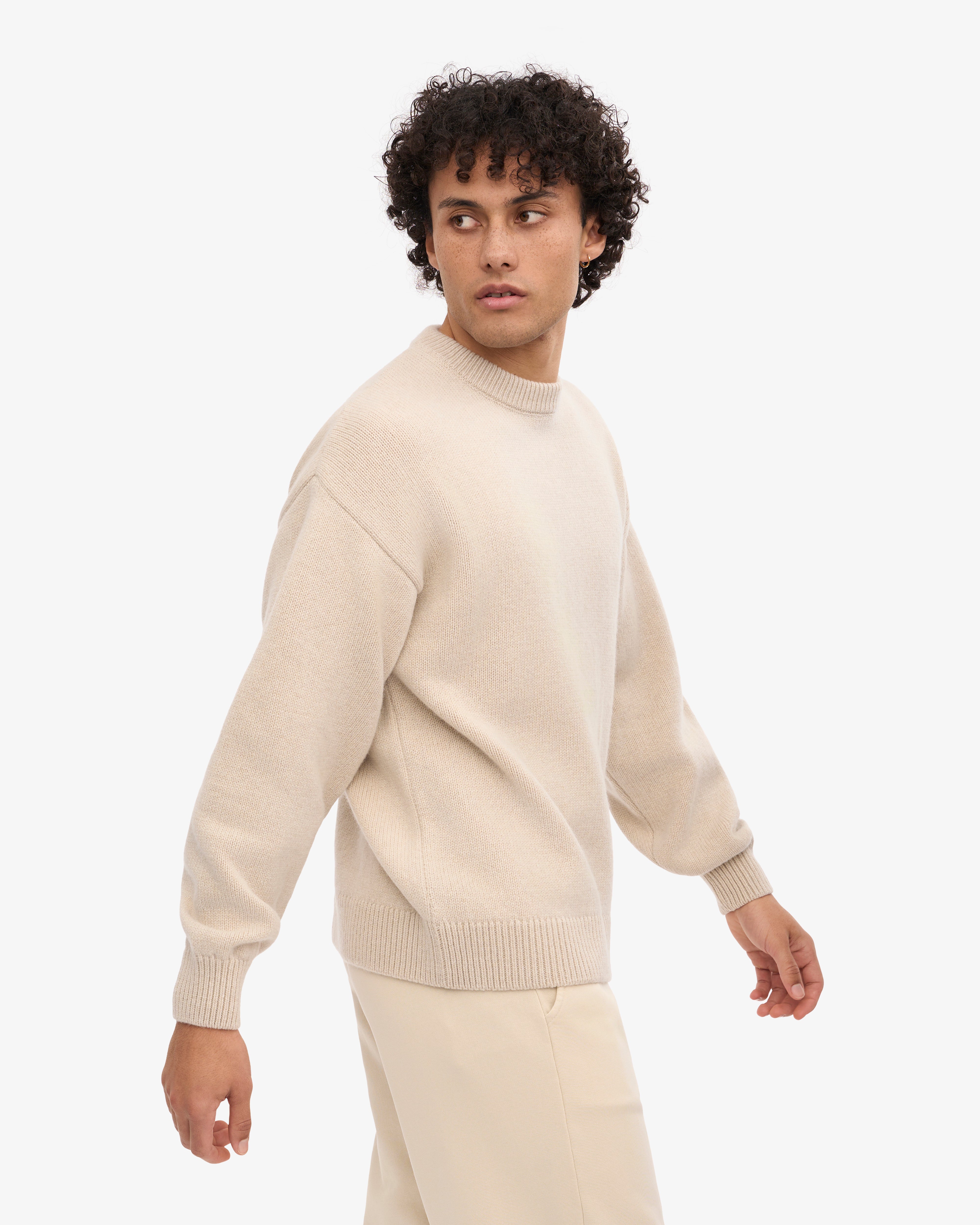 Oversized Merino Wool Crew Ivory White – Colorful Standard