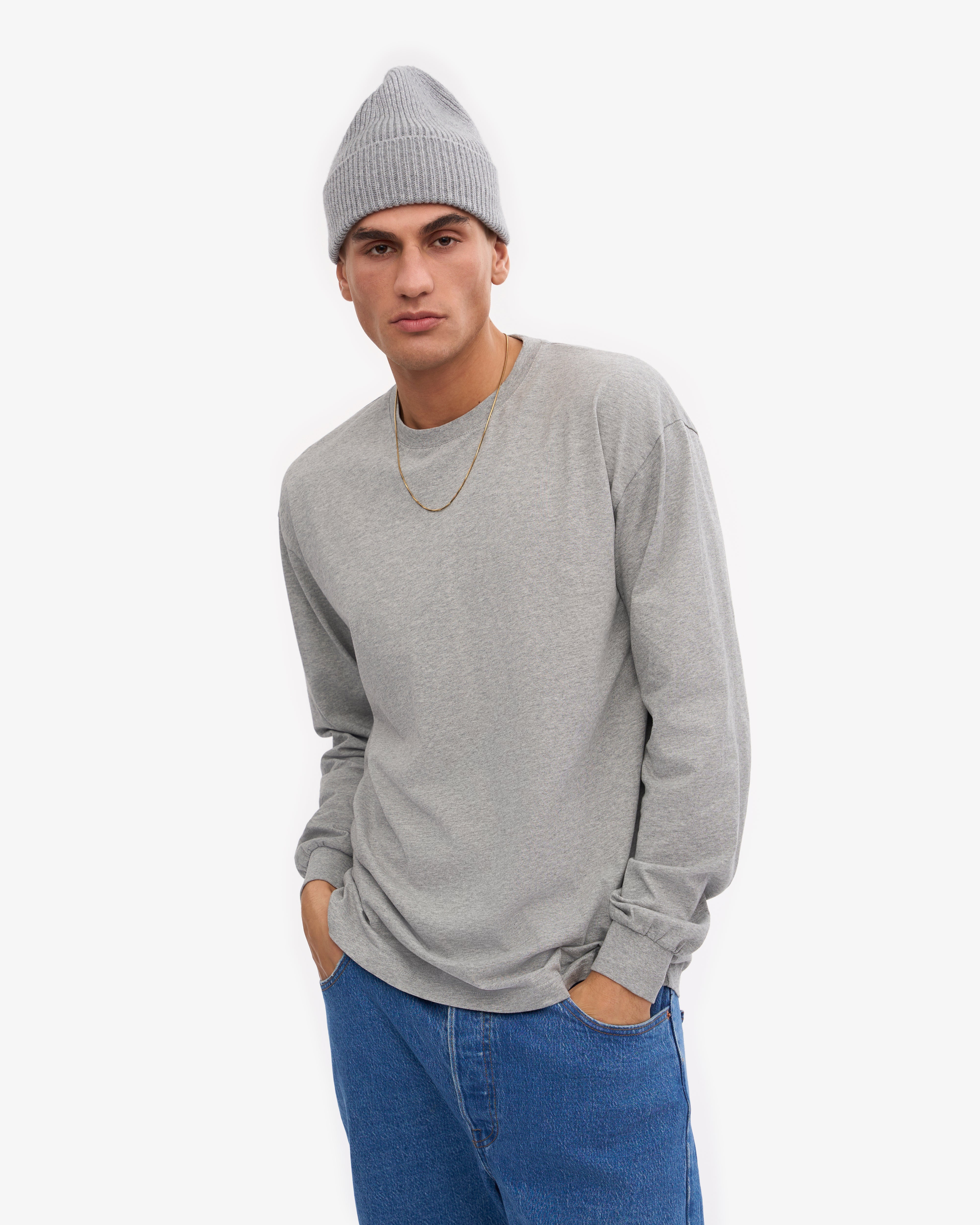 Oversized Organic LS T-Shirt Heather Grey – Colorful Standard