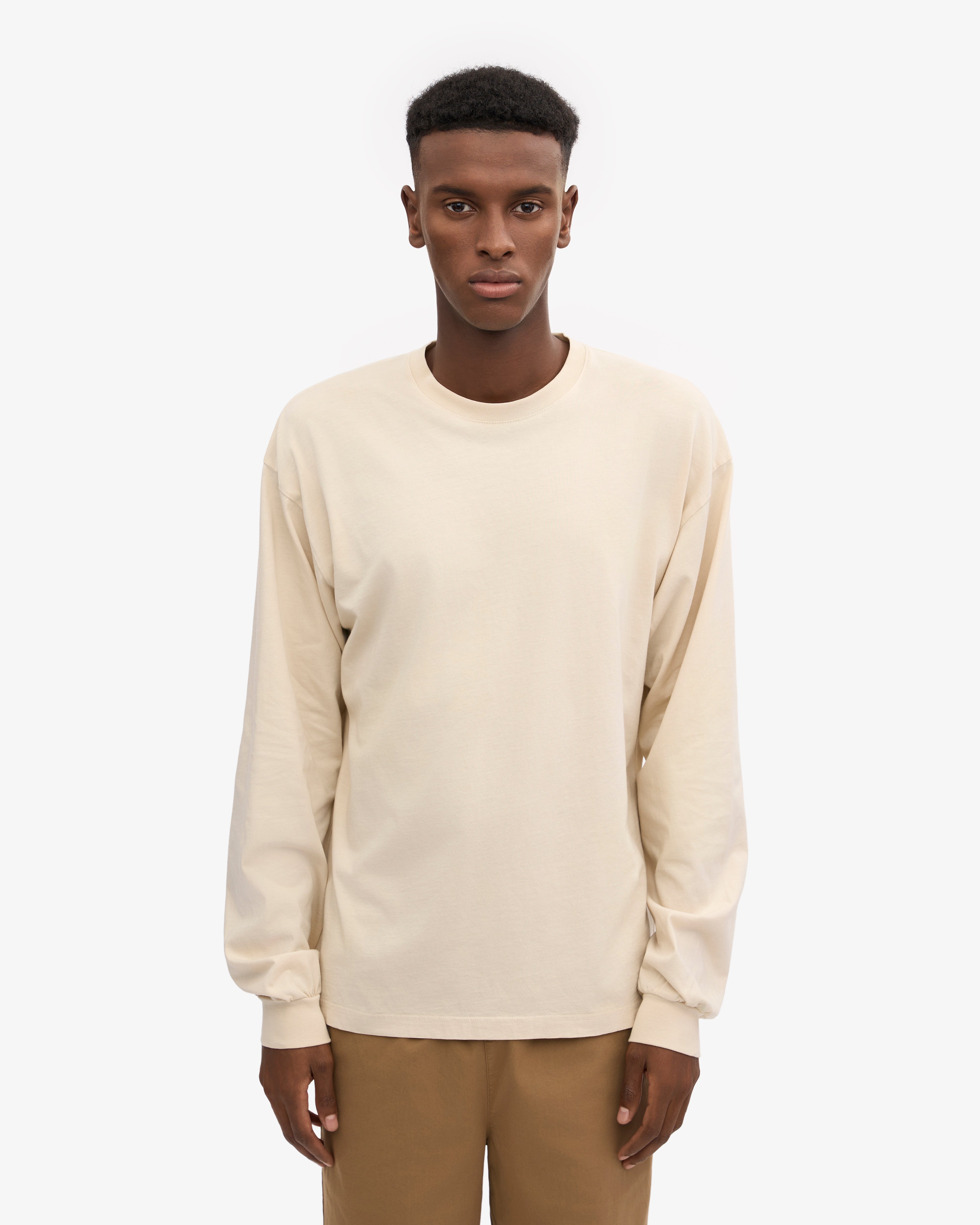 Oversized Organic LS T-Shirt - Ivory White