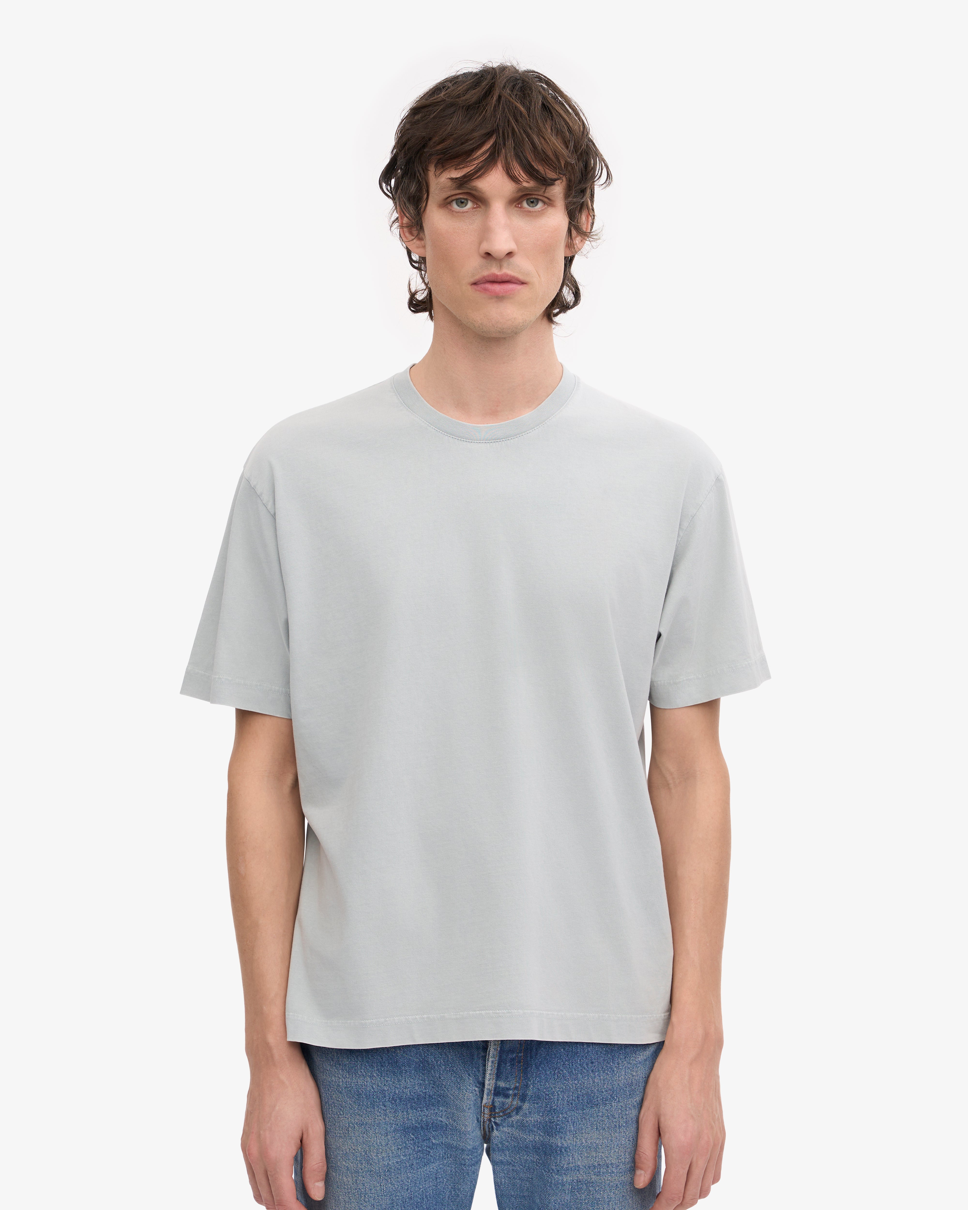 Oversized Organic T-Shirt - Faded Grey XS