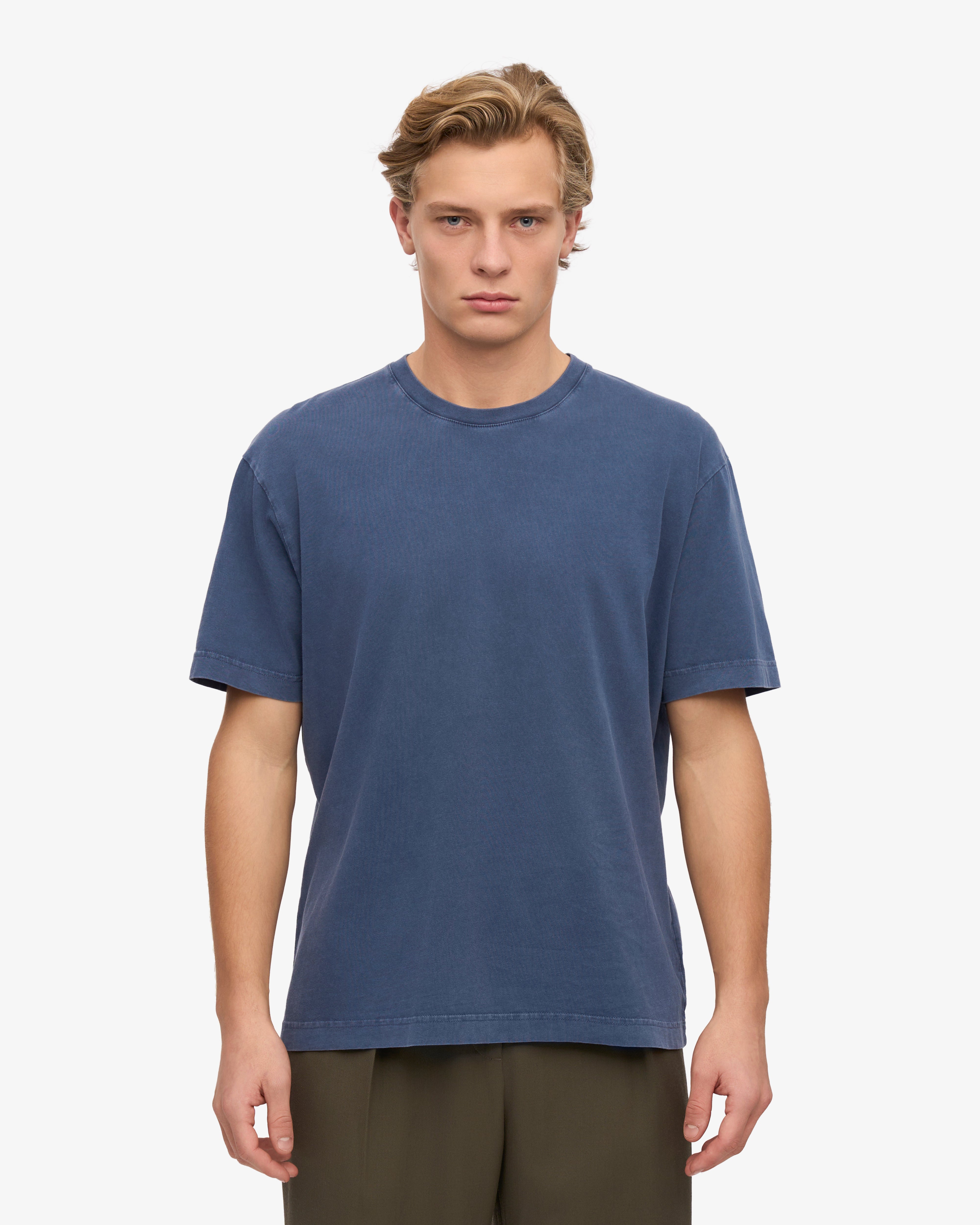 Oversized Organic T-Shirt - Neptune Blue XS