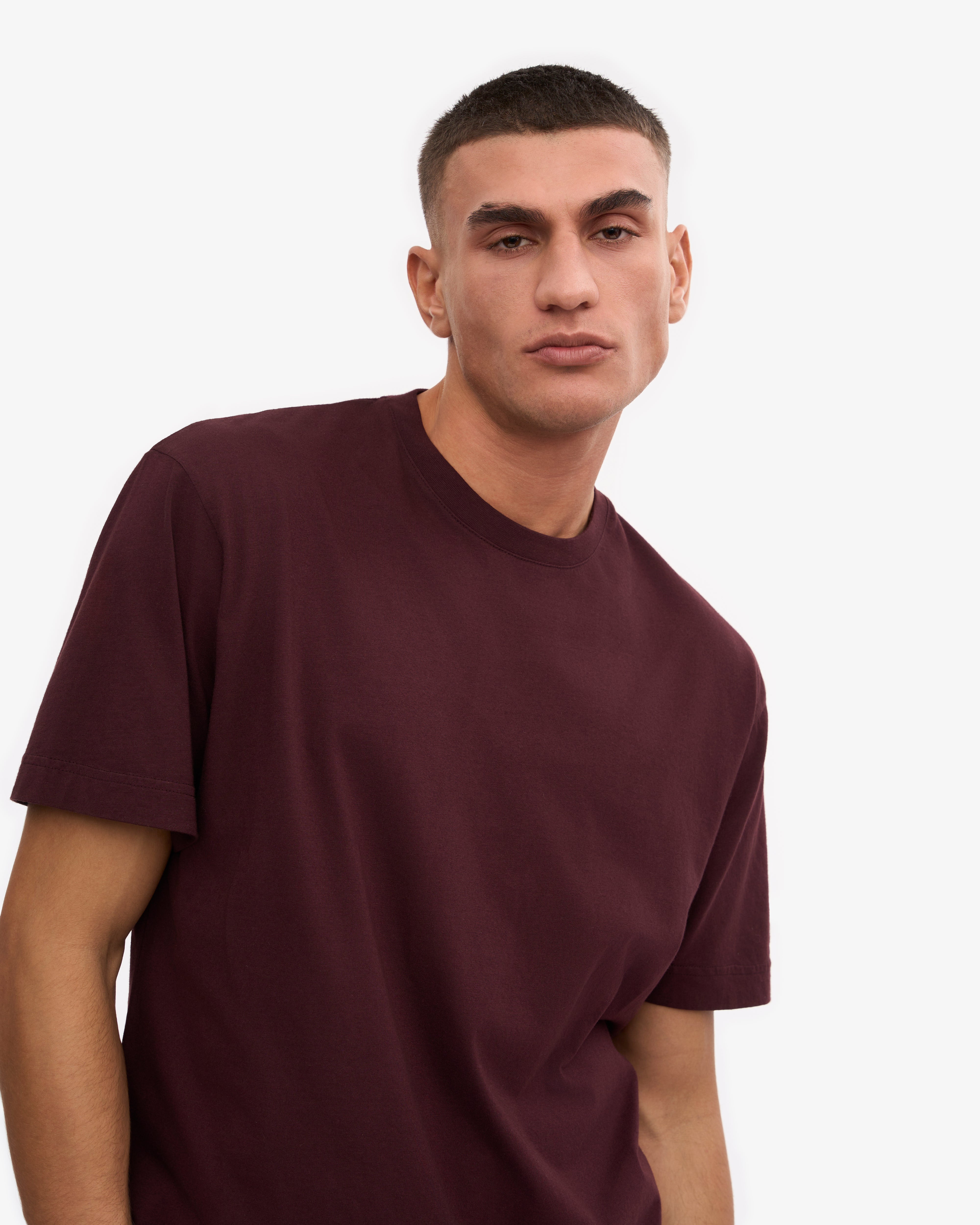 Oversized Organic T-Shirt Oxblood Red