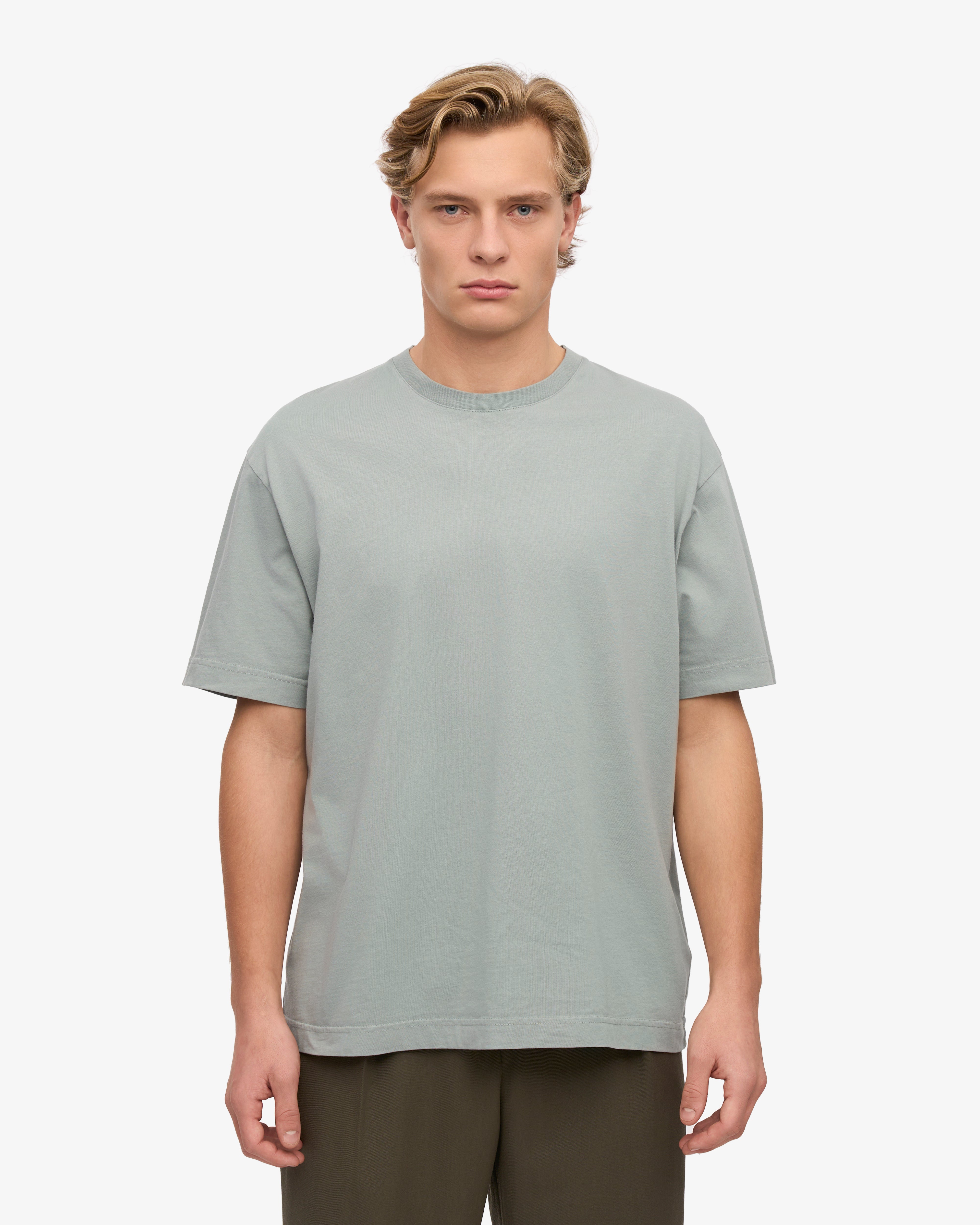 Oversized Organic T-Shirt - Steel Blue XS