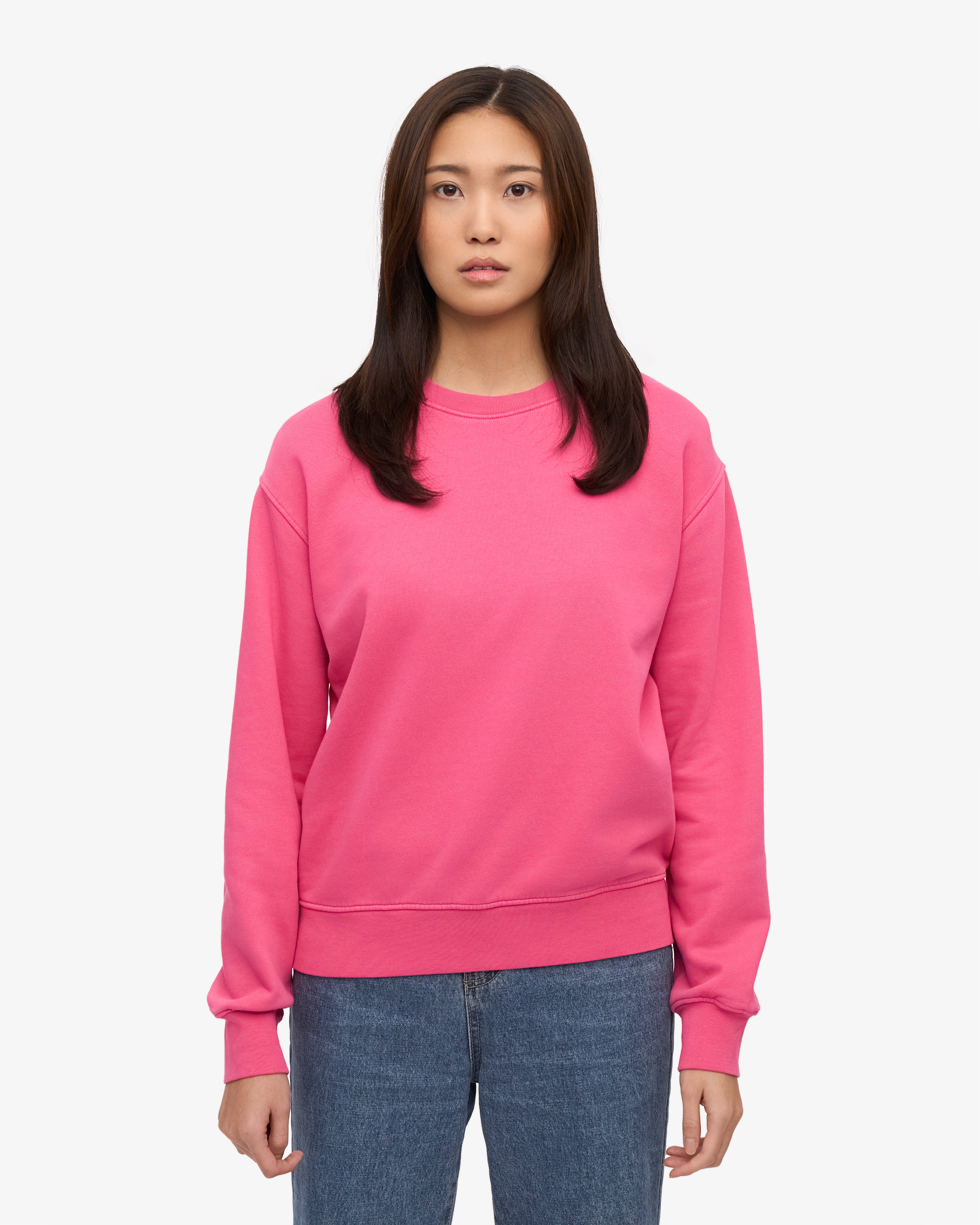 Women Classic Organic Crew - Bubblegum Pink XS