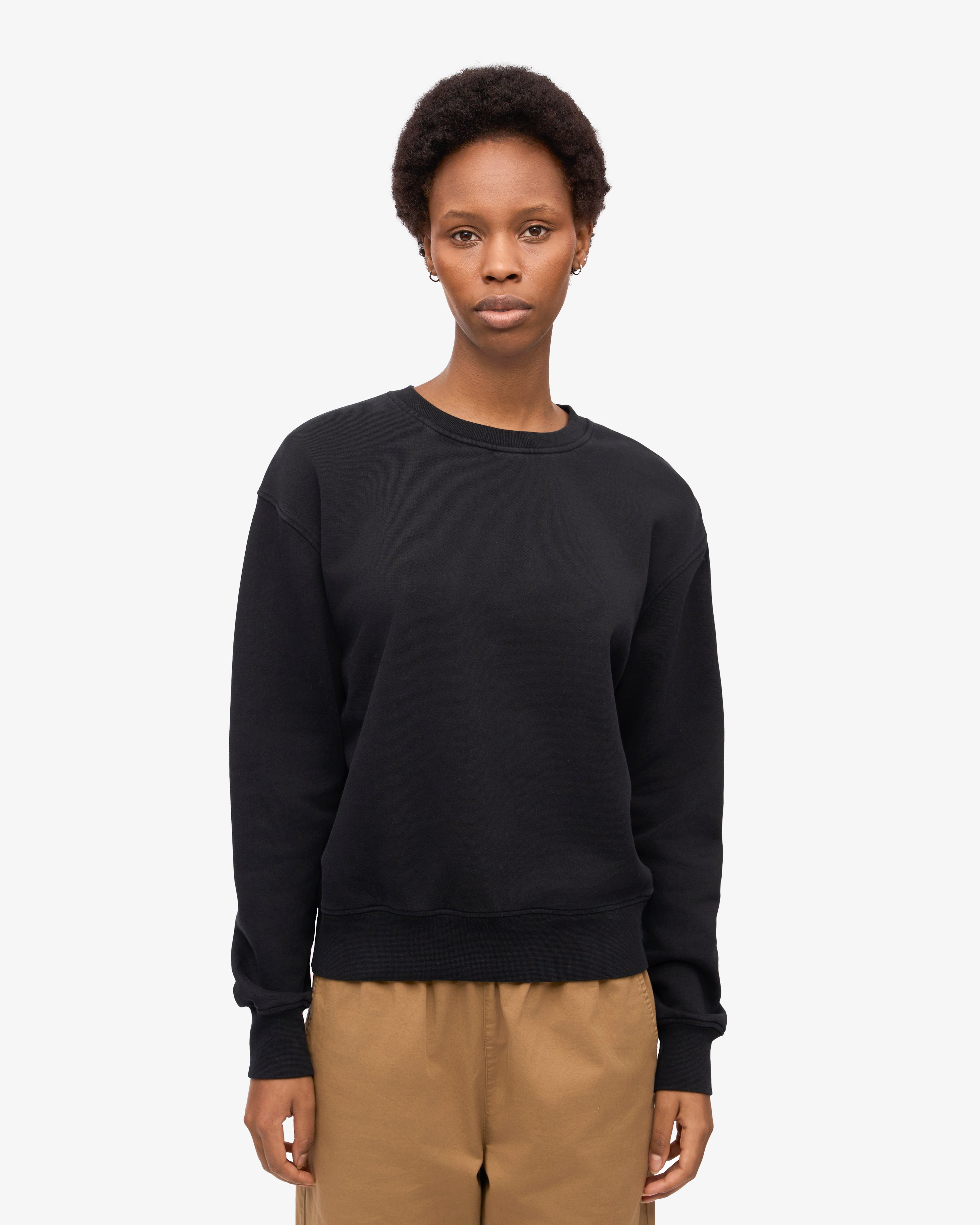 Women Classic Organic Crew - Deep Black XS