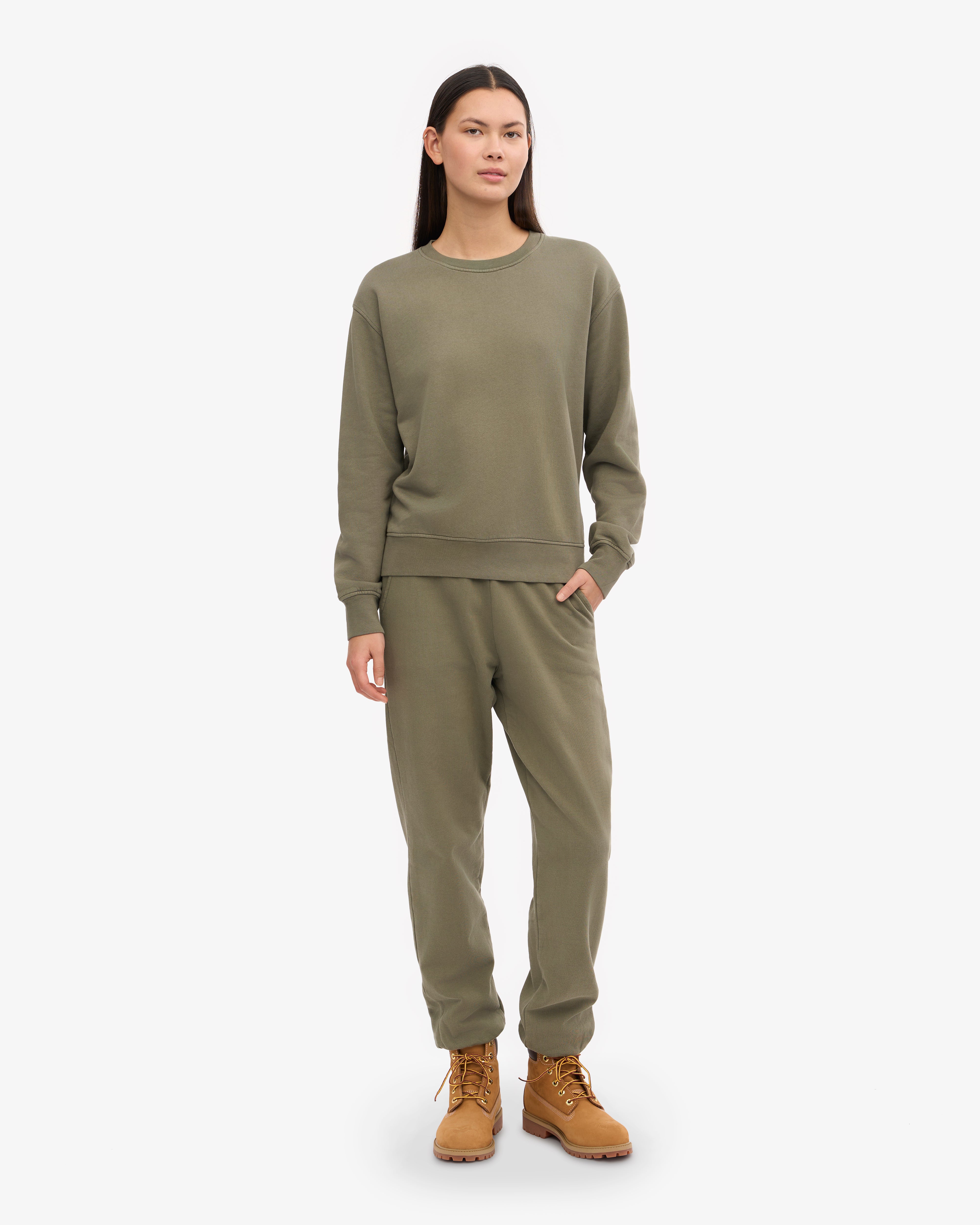 Dusty Olive Classic Organic Sweatpants Women Classic Organic Crew