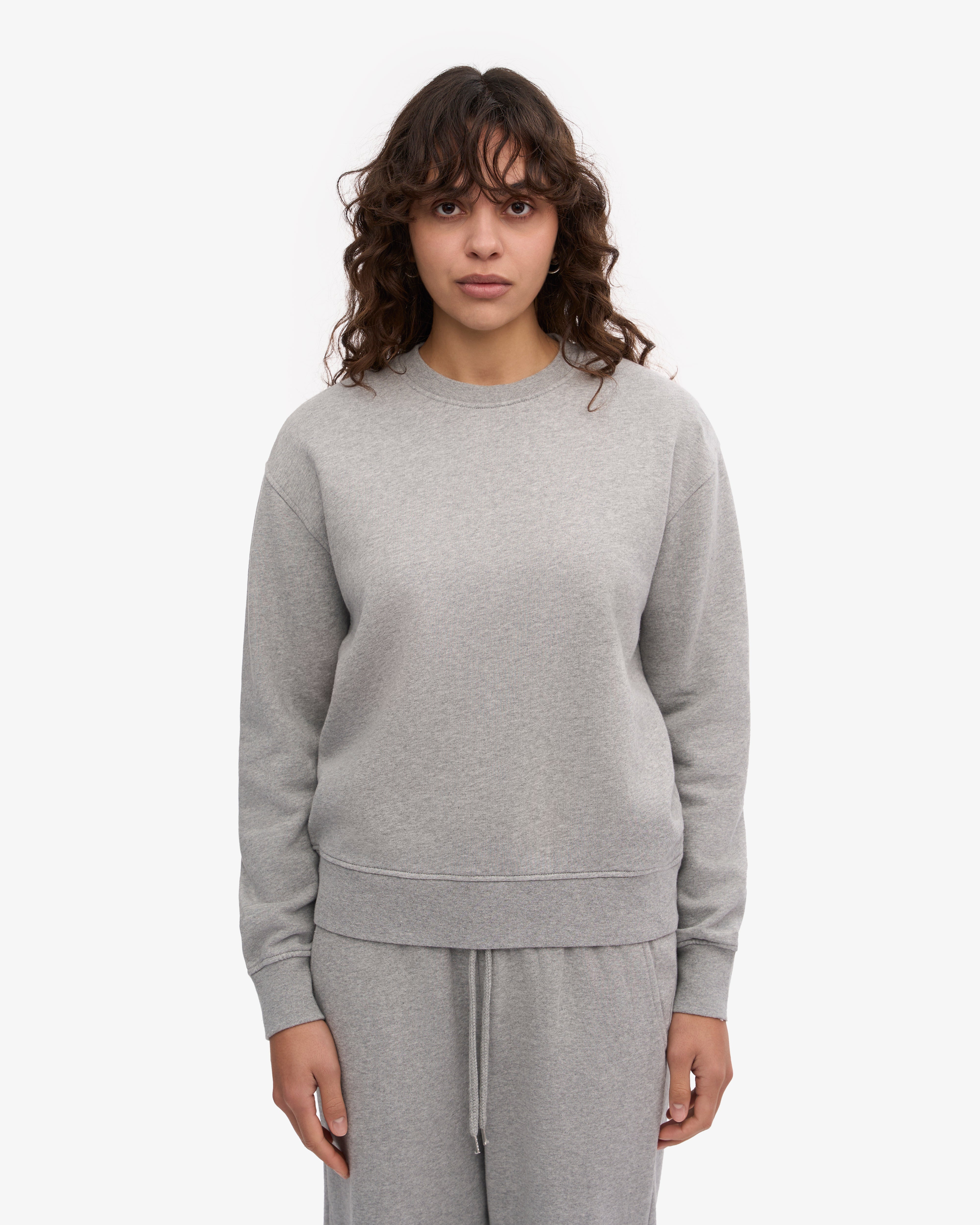 Women Classic Organic Crew - Heather Grey XS