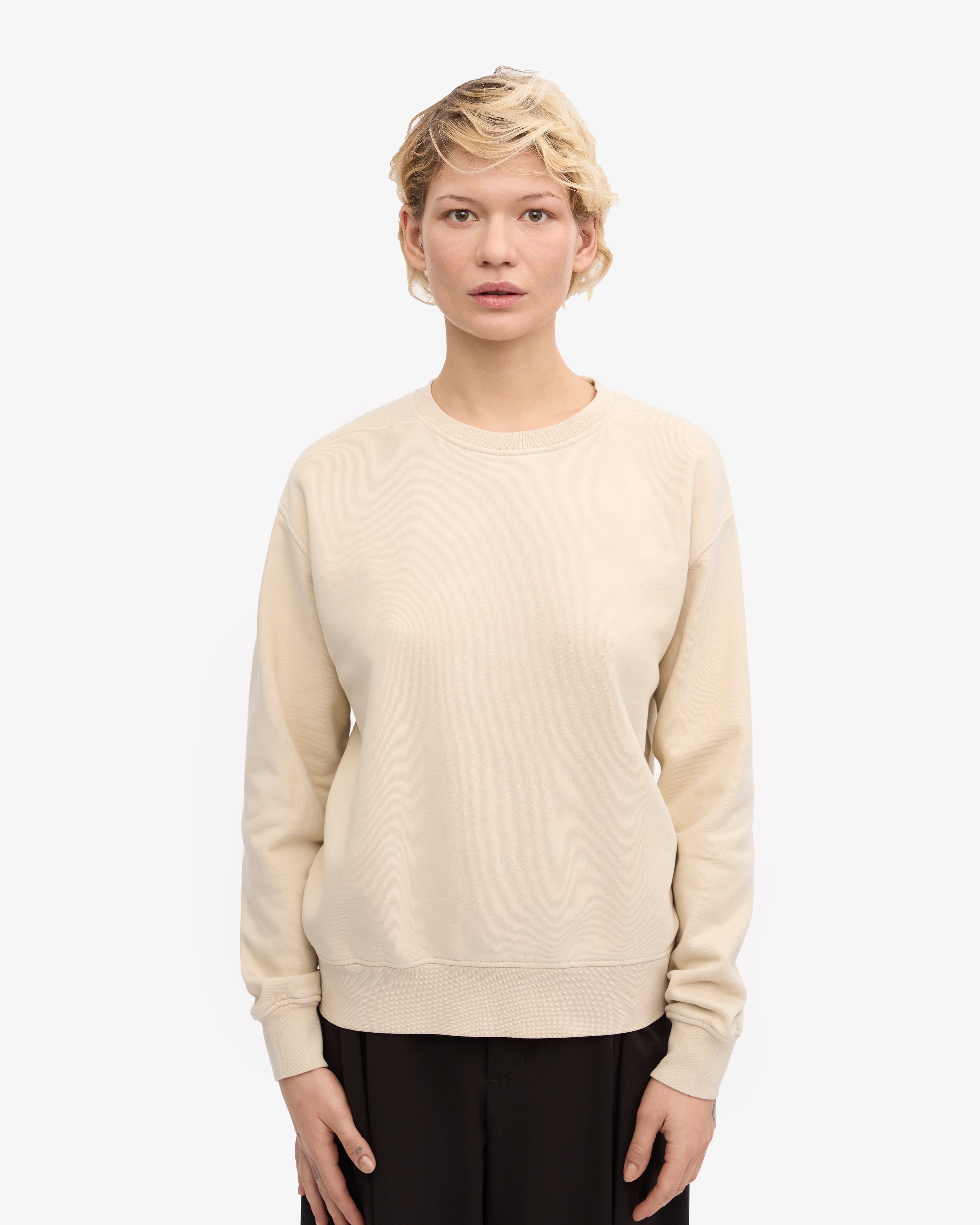 Women Classic Organic Crew - Ivory White