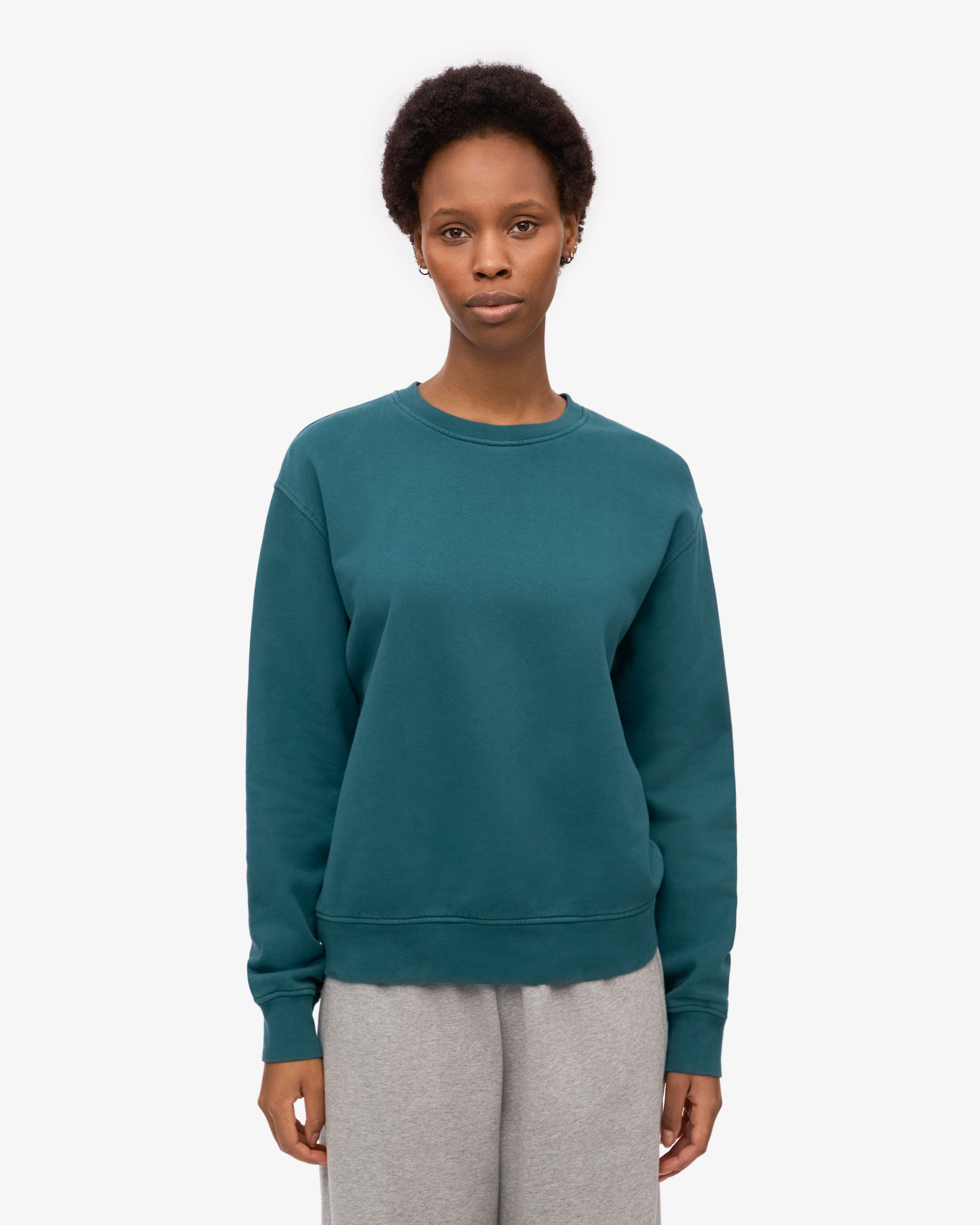 Women Classic Organic Crew - Ocean Green XS