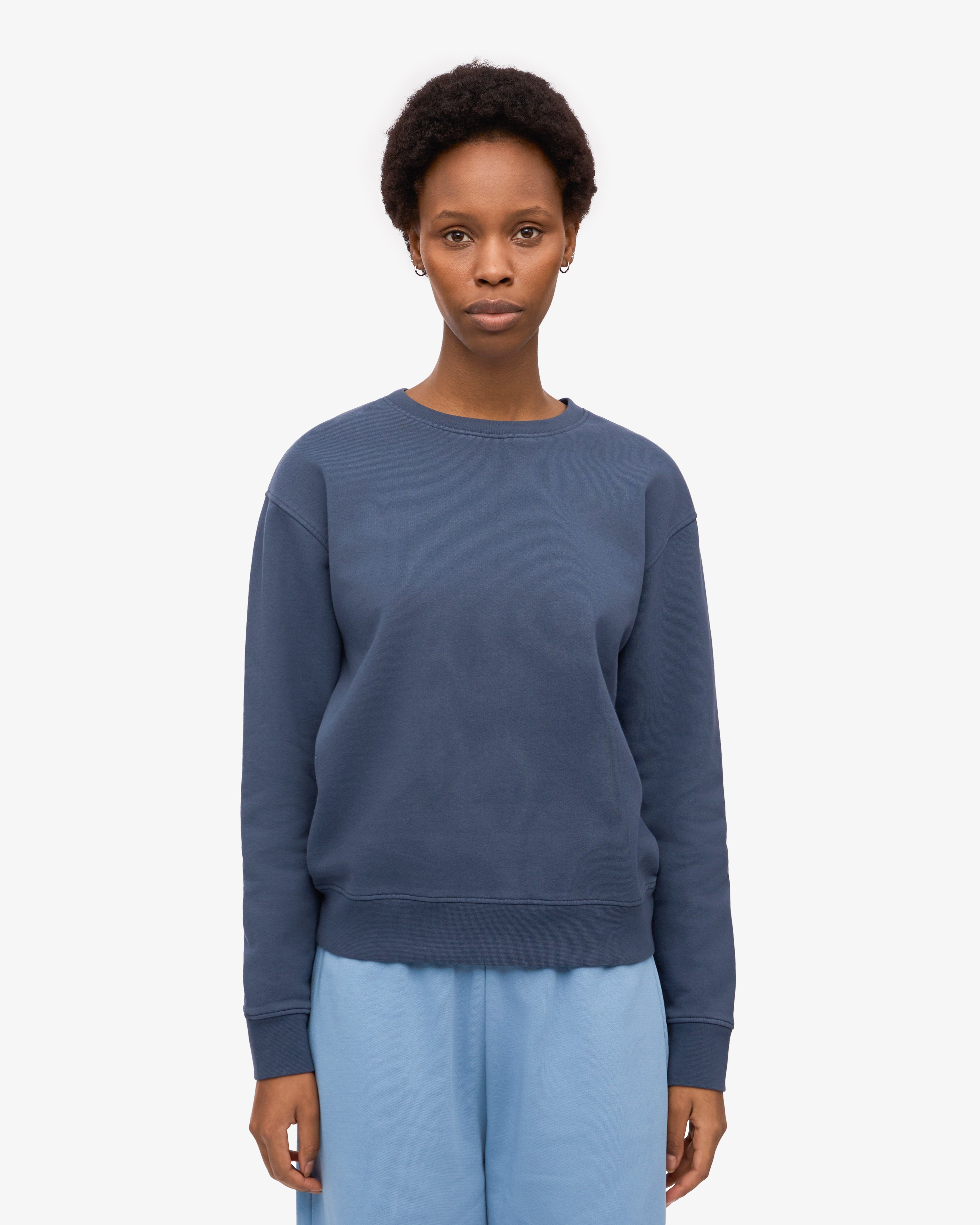 Women Classic Organic Crew - Petrol Blue XS