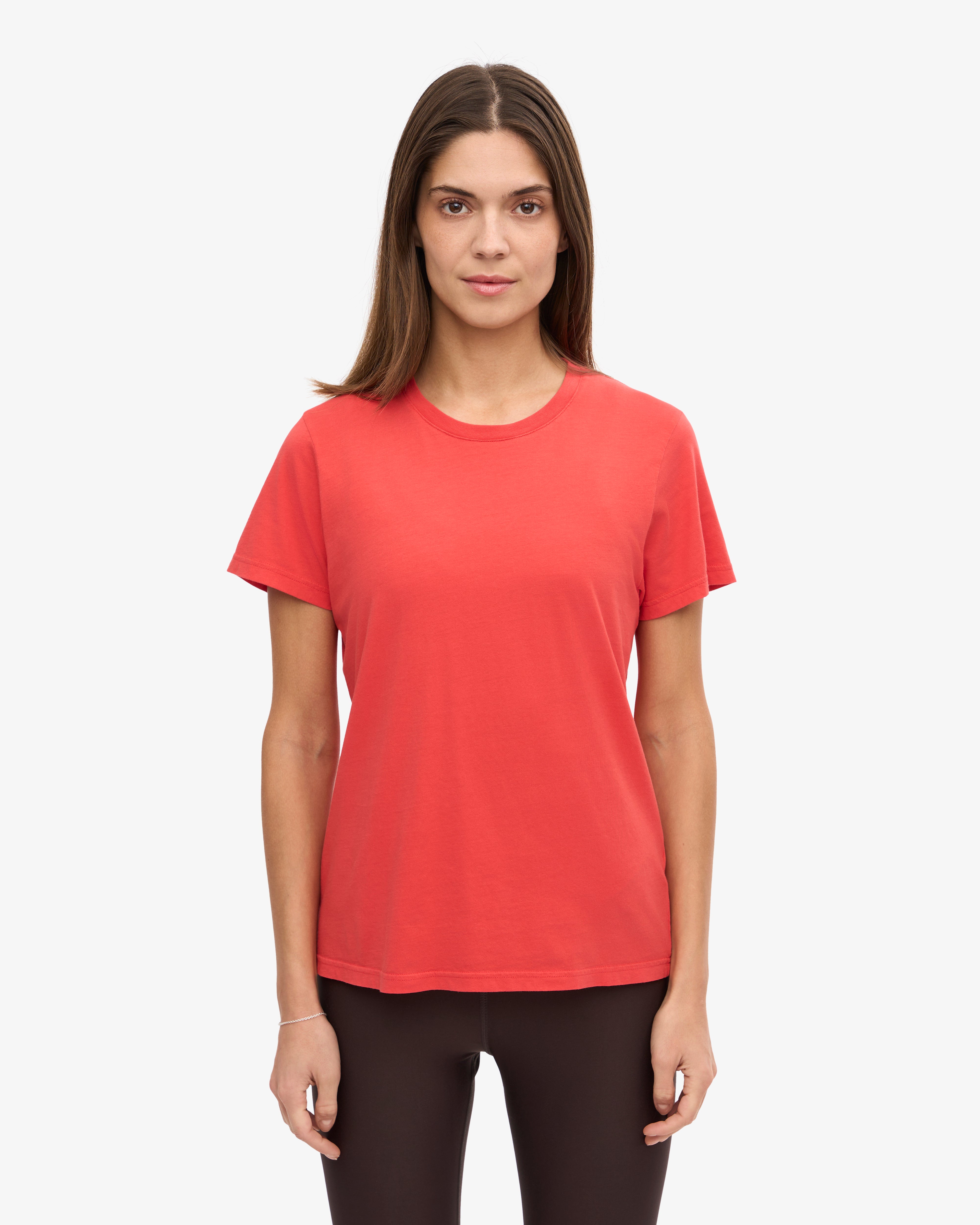 Women Light Organic Tee - Red Tangerine