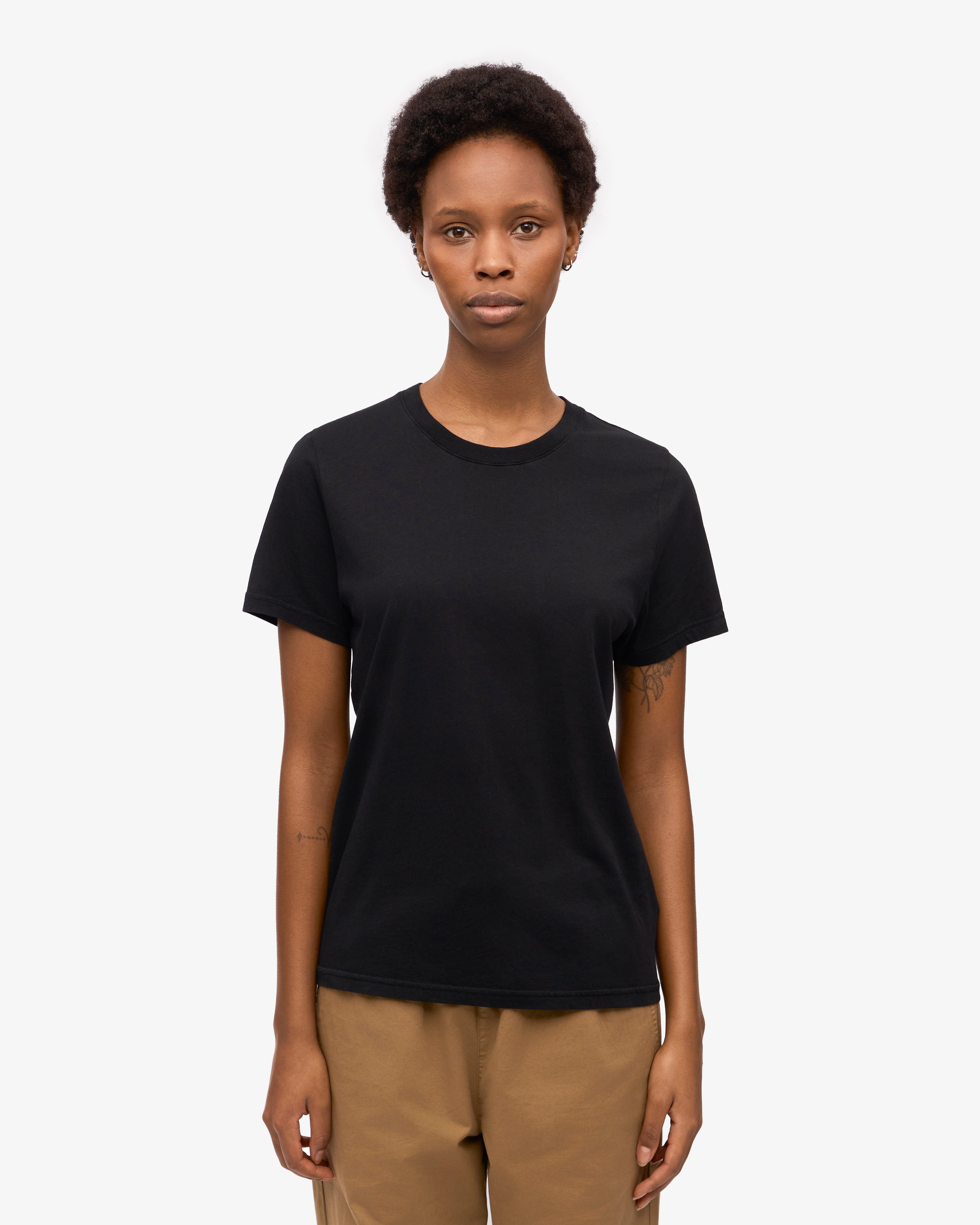 Women Light Organic Tee - Deep Black