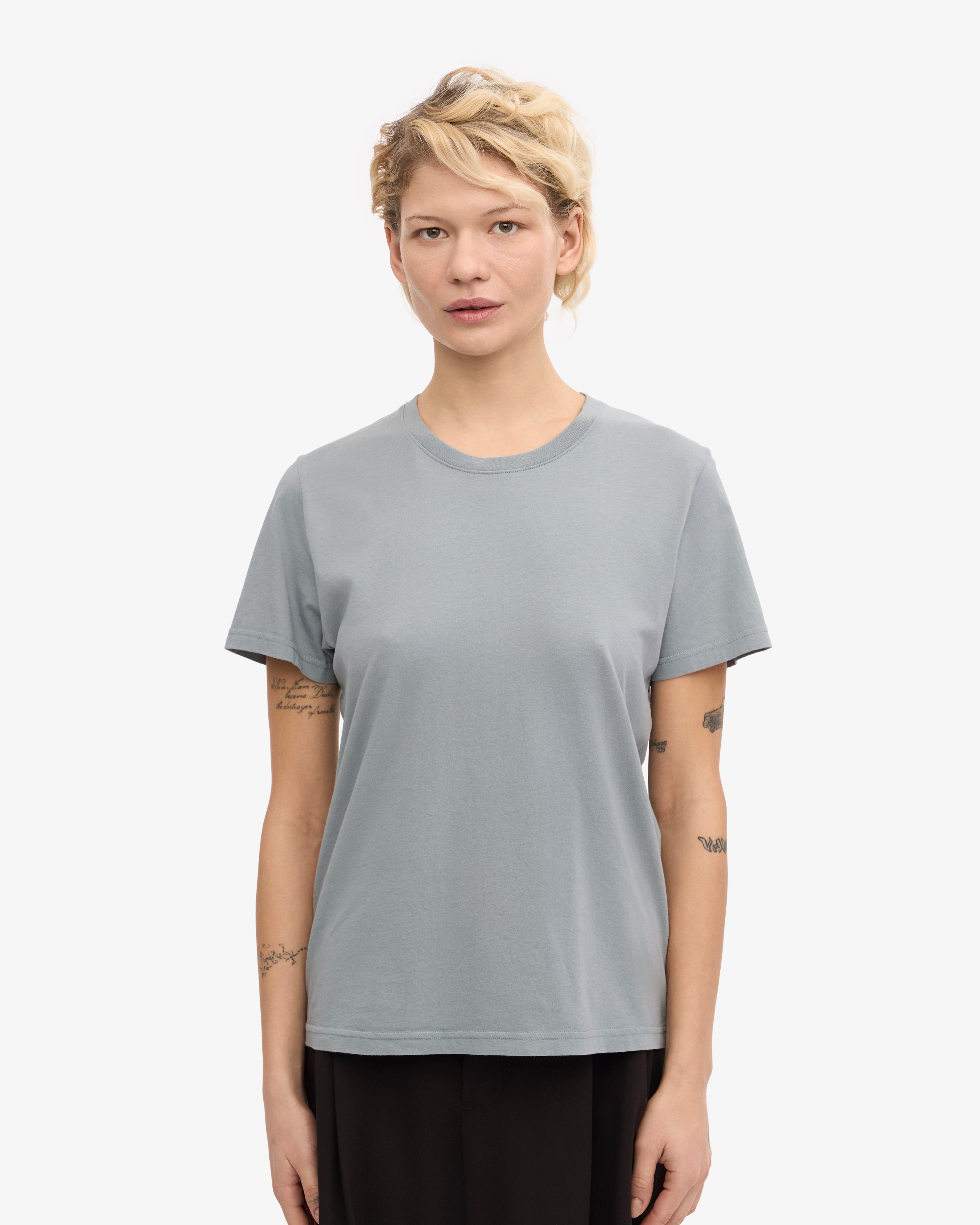 Women Light Organic Tee - Steel Blue