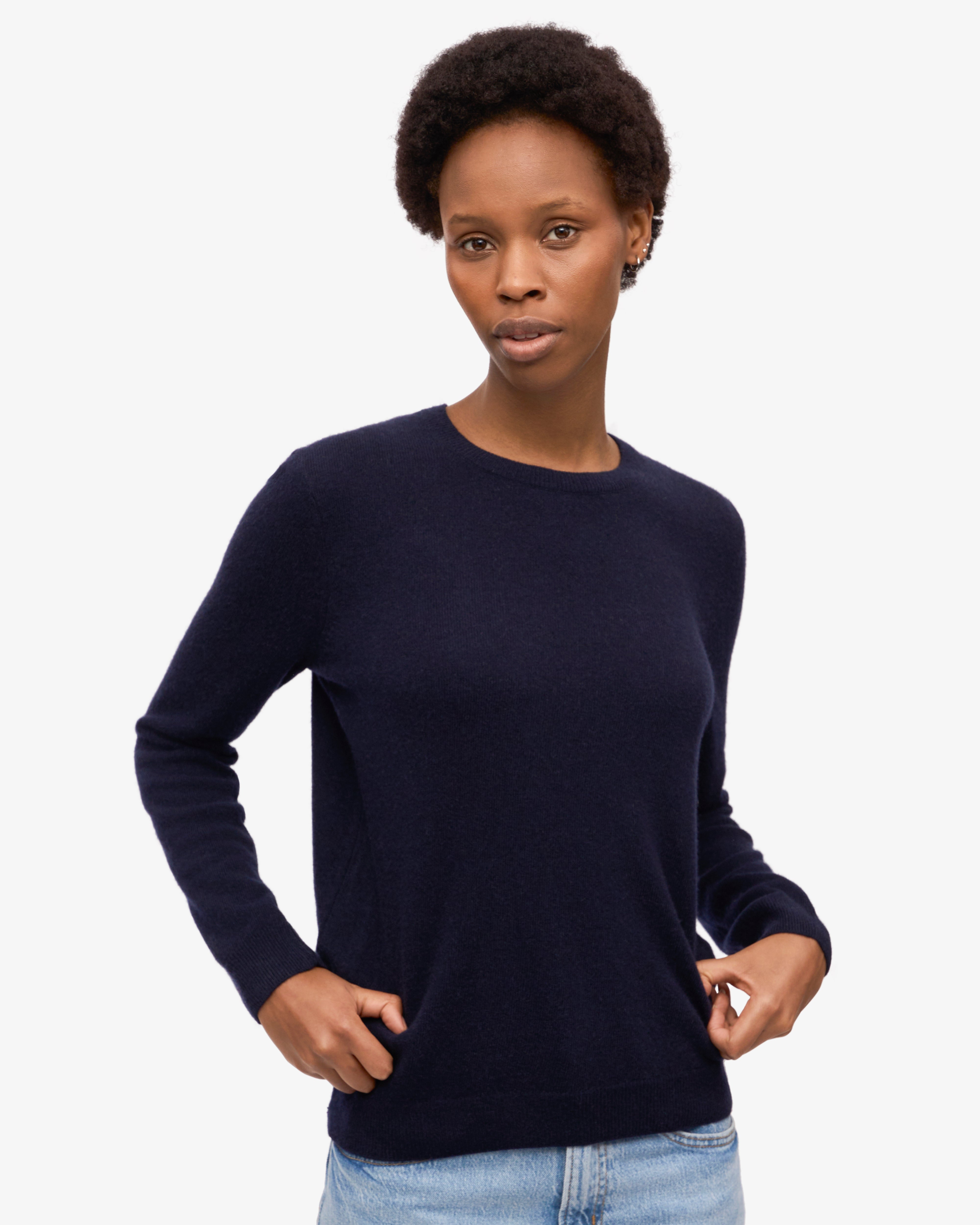 Merino Wool Blue Cashmere Jumper Womens Women Light Merino Wool