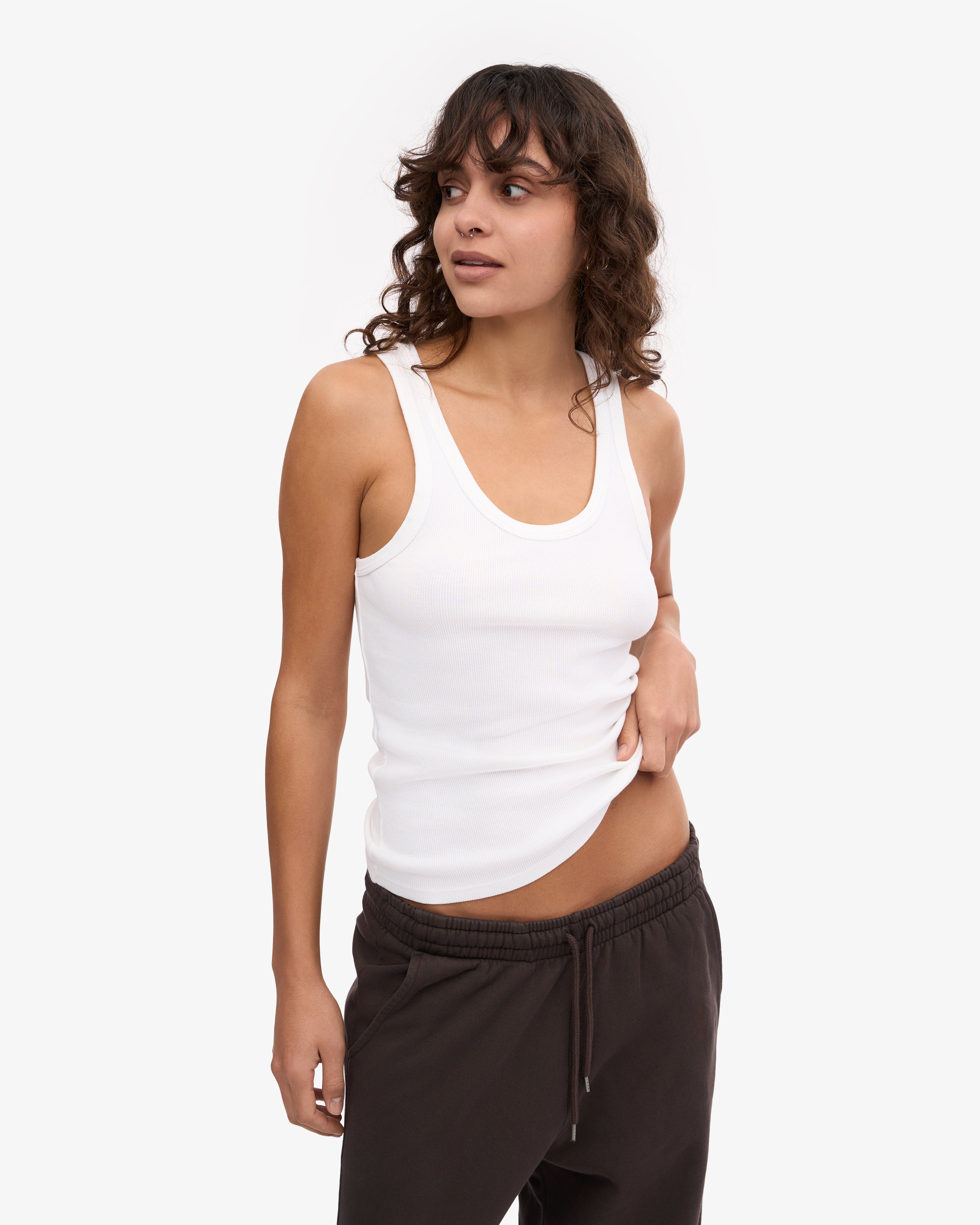 Women Organic Rib Tank Top - Optical White – Colorful Standard