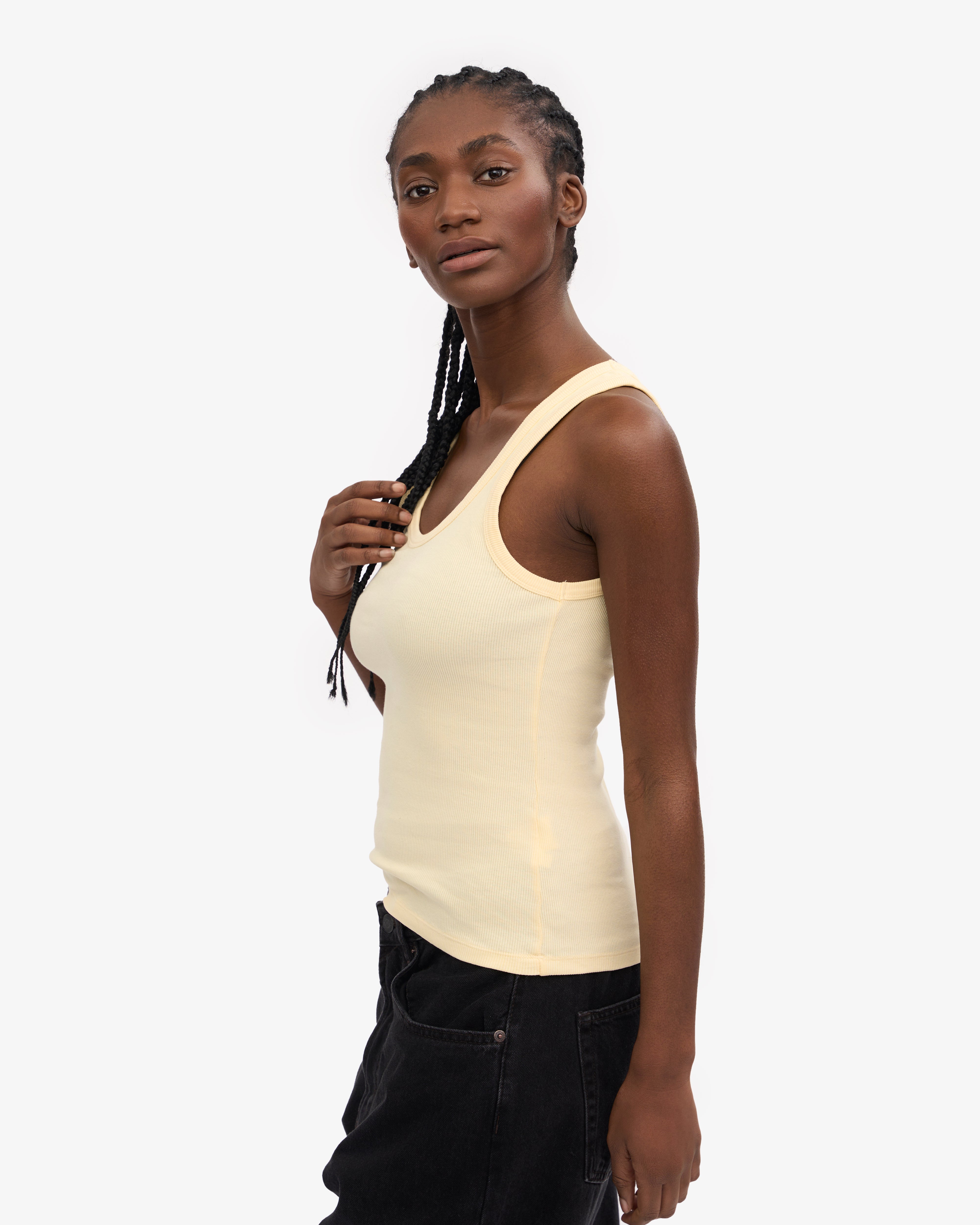 Women Organic Rib Tank Top - Soft Yellow – Colorful Standard