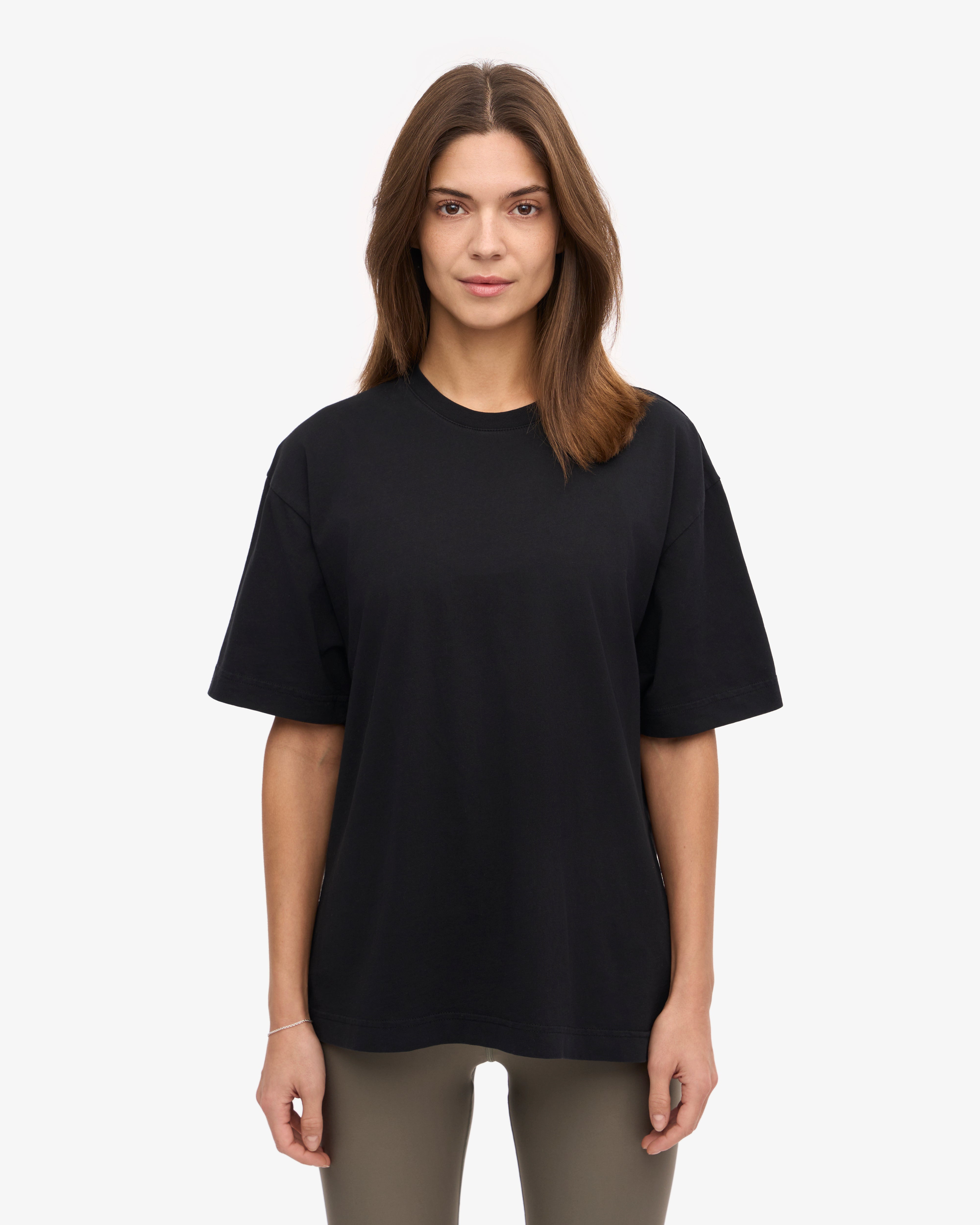 Oversized Organic T-Shirt - Deep Black XS