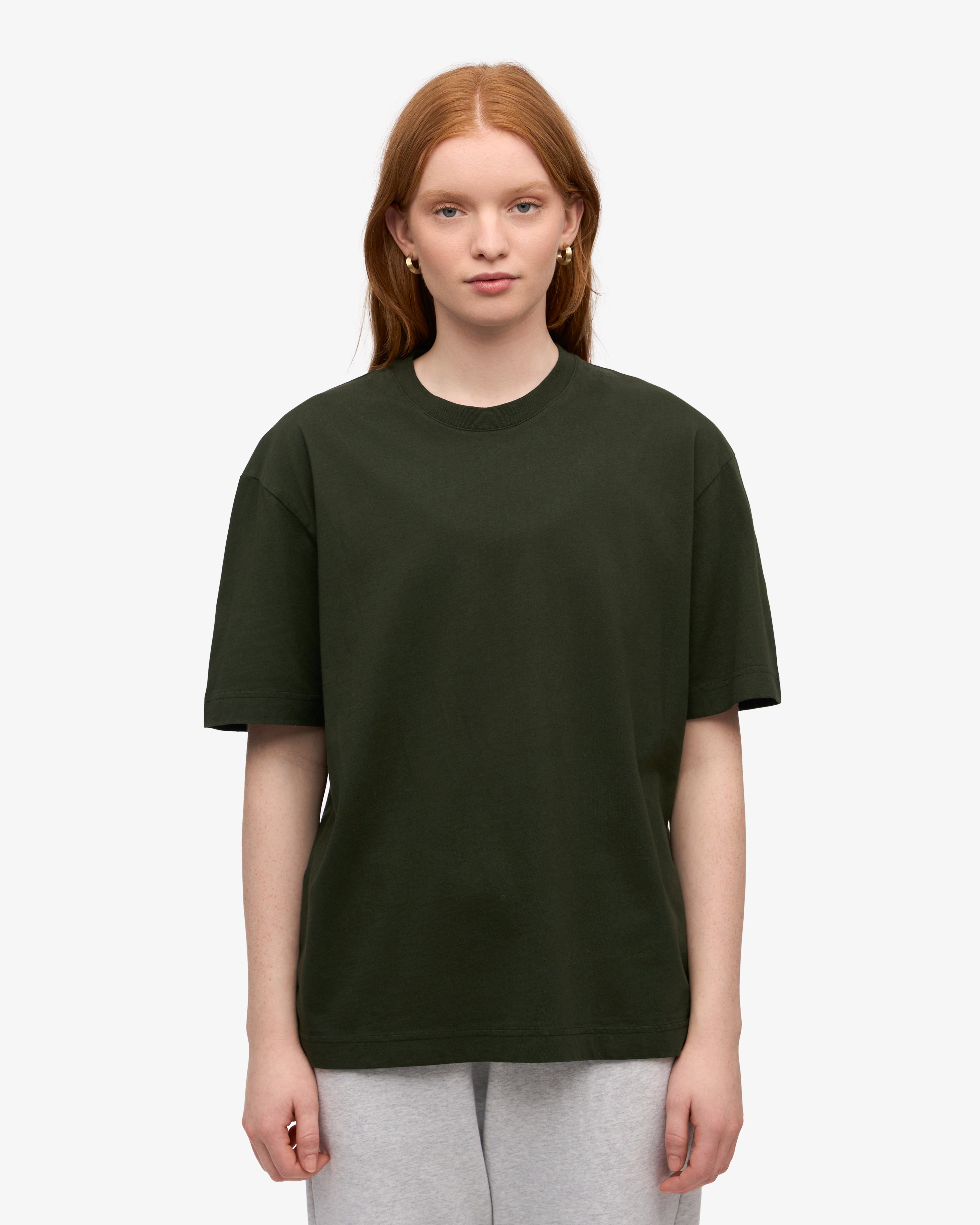 Oversized Organic T-Shirt - Hunter Green XS