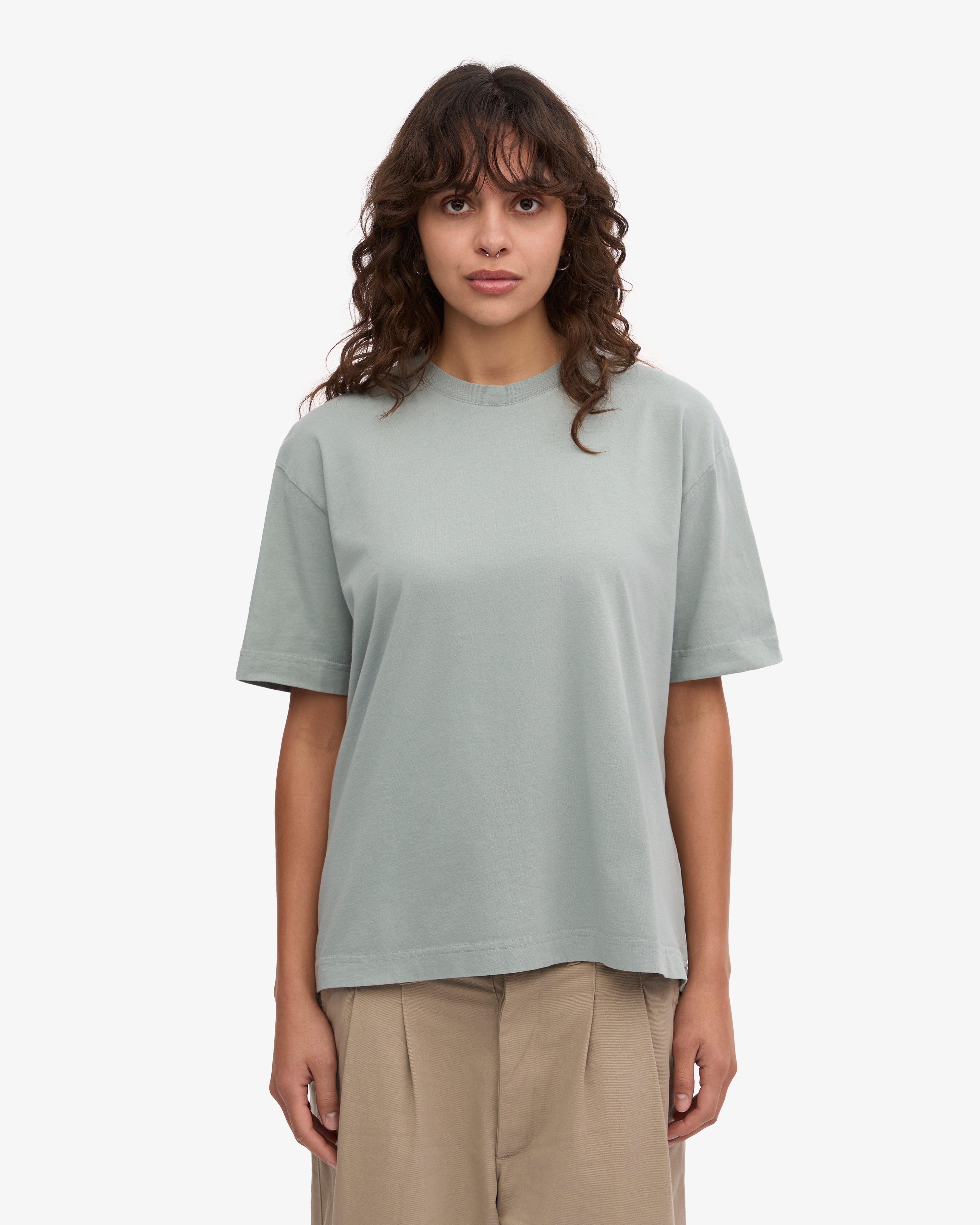 Oversized Organic T-Shirt - Steel Blue XS