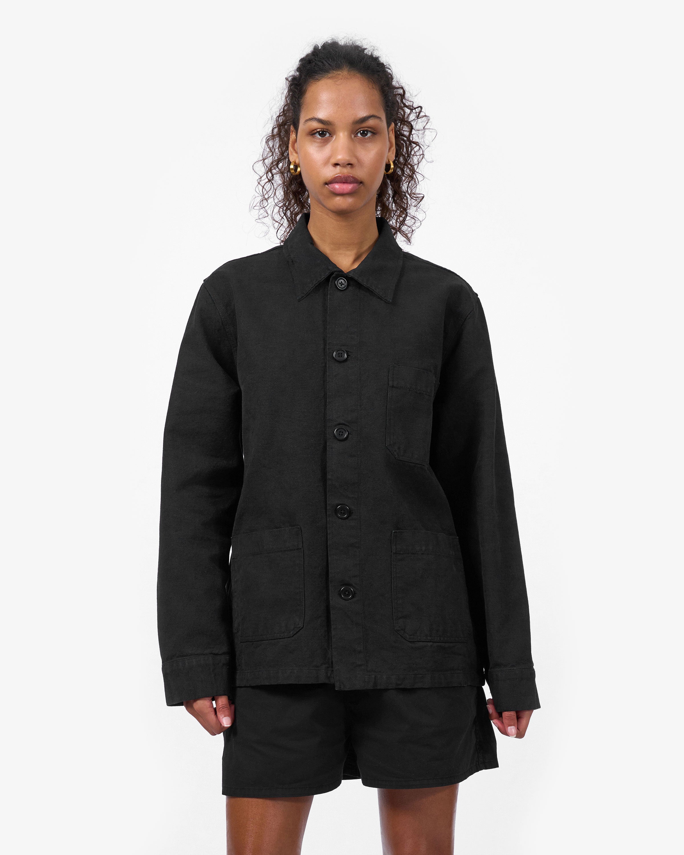 Organic Workwear Jacket - Deep Black