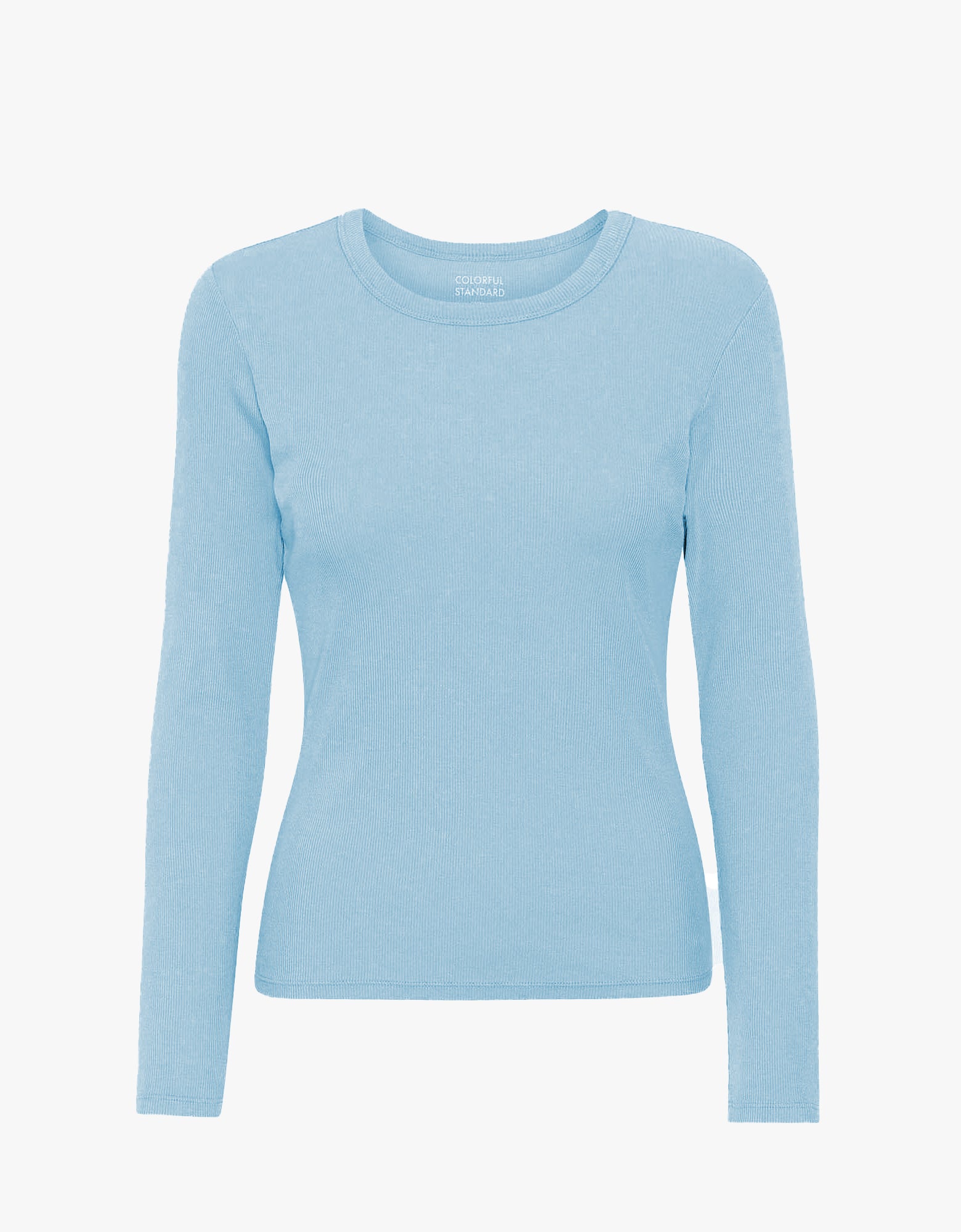 Women Organic Rib LS T-Shirt - Seaside Blue