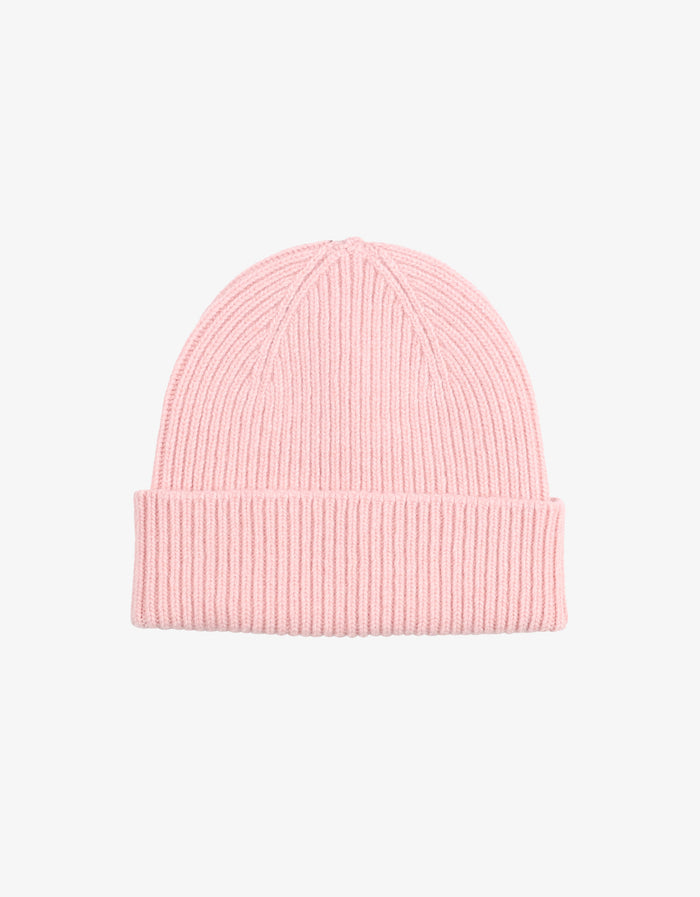 BEANIIE HAT IN CREPE PINK WOOL 335034