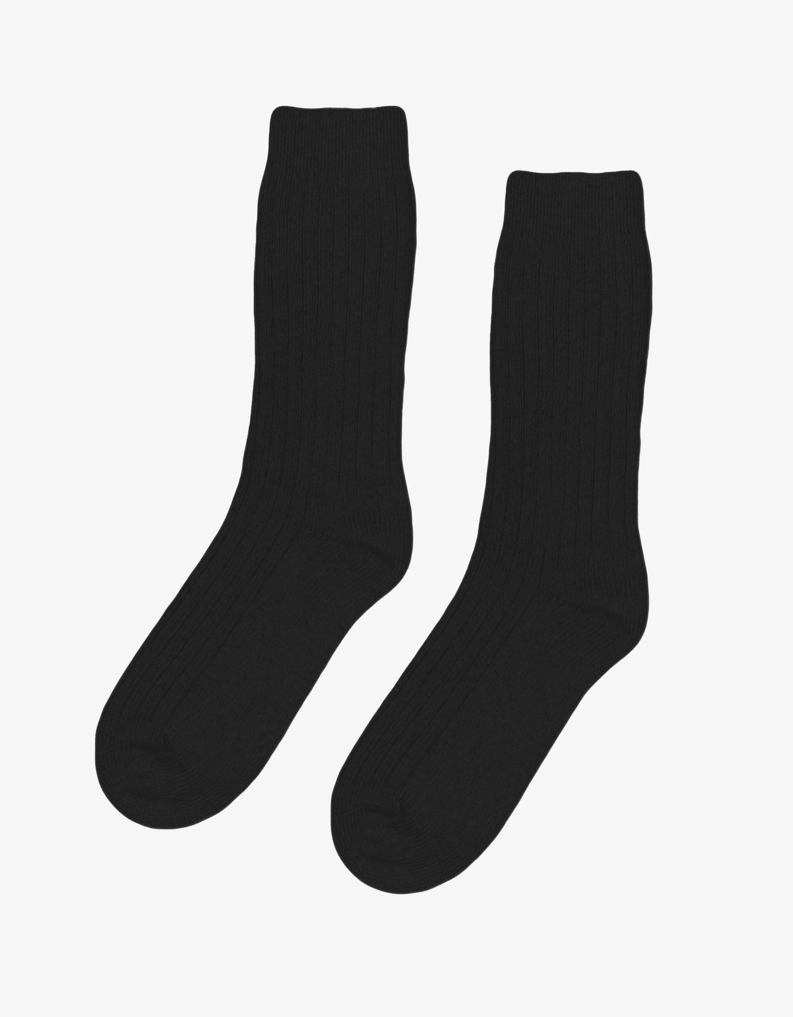 Colorful Standard Merino Wool Blend Sock Merino Wool Blend Sock Deep Black