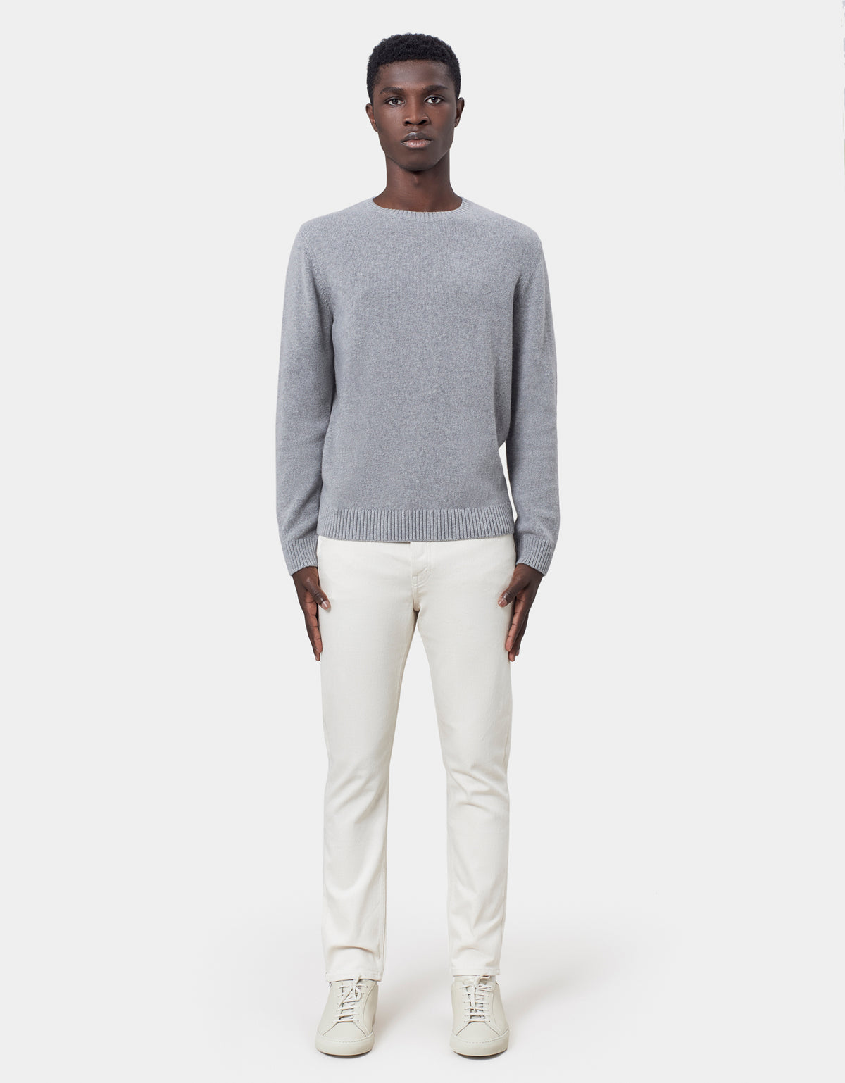 Merino Oyster Crewneck Charcoal
