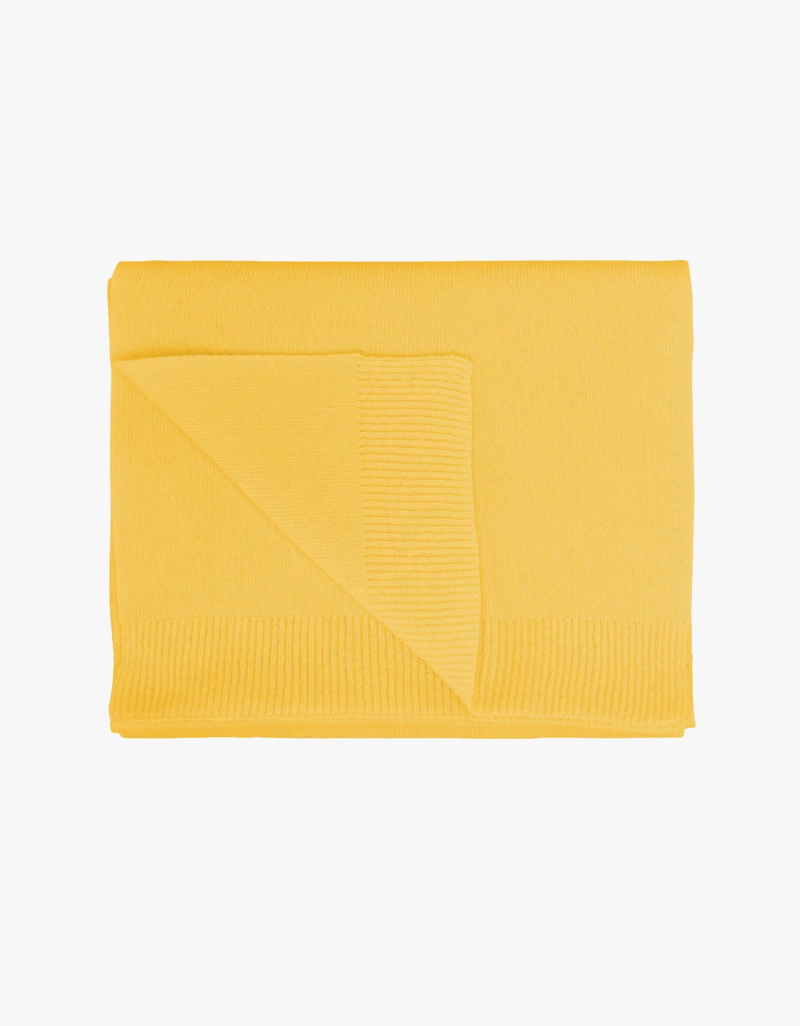 Merino Wool Scarf - Lemon Yellow