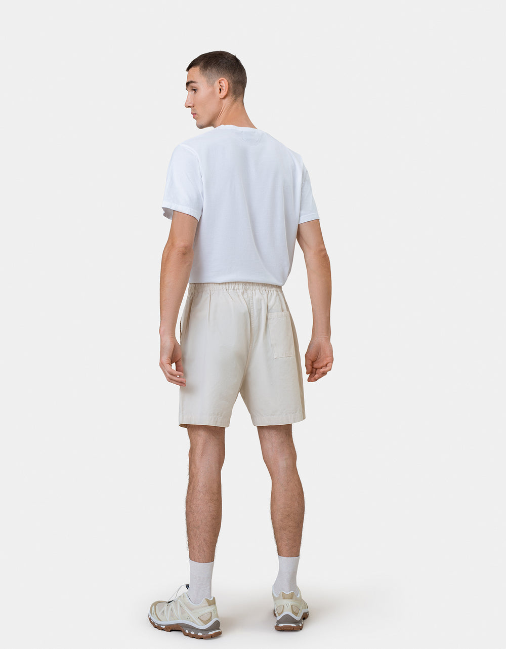 Khaki Flat Front Stretch Twill Shorts main image 1
