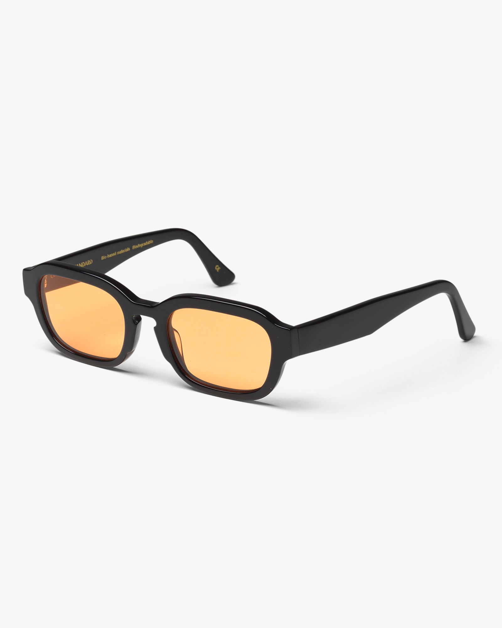 Colorful Standard Sunglass 01 Sunglasses Deep Black Solid / Orange