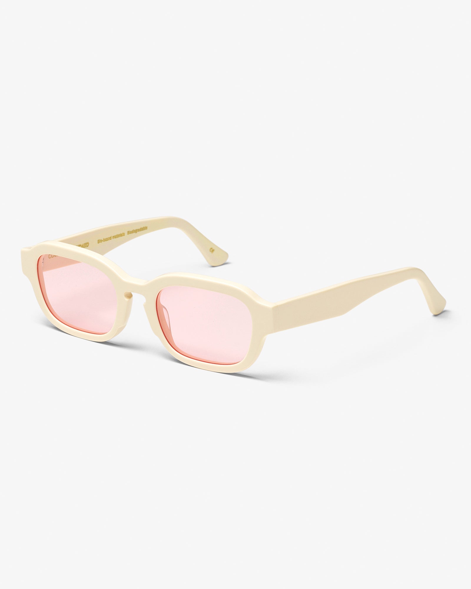 Colorful Standard Sunglass 01 Sunglasses Ivory White Solid / Light Pink