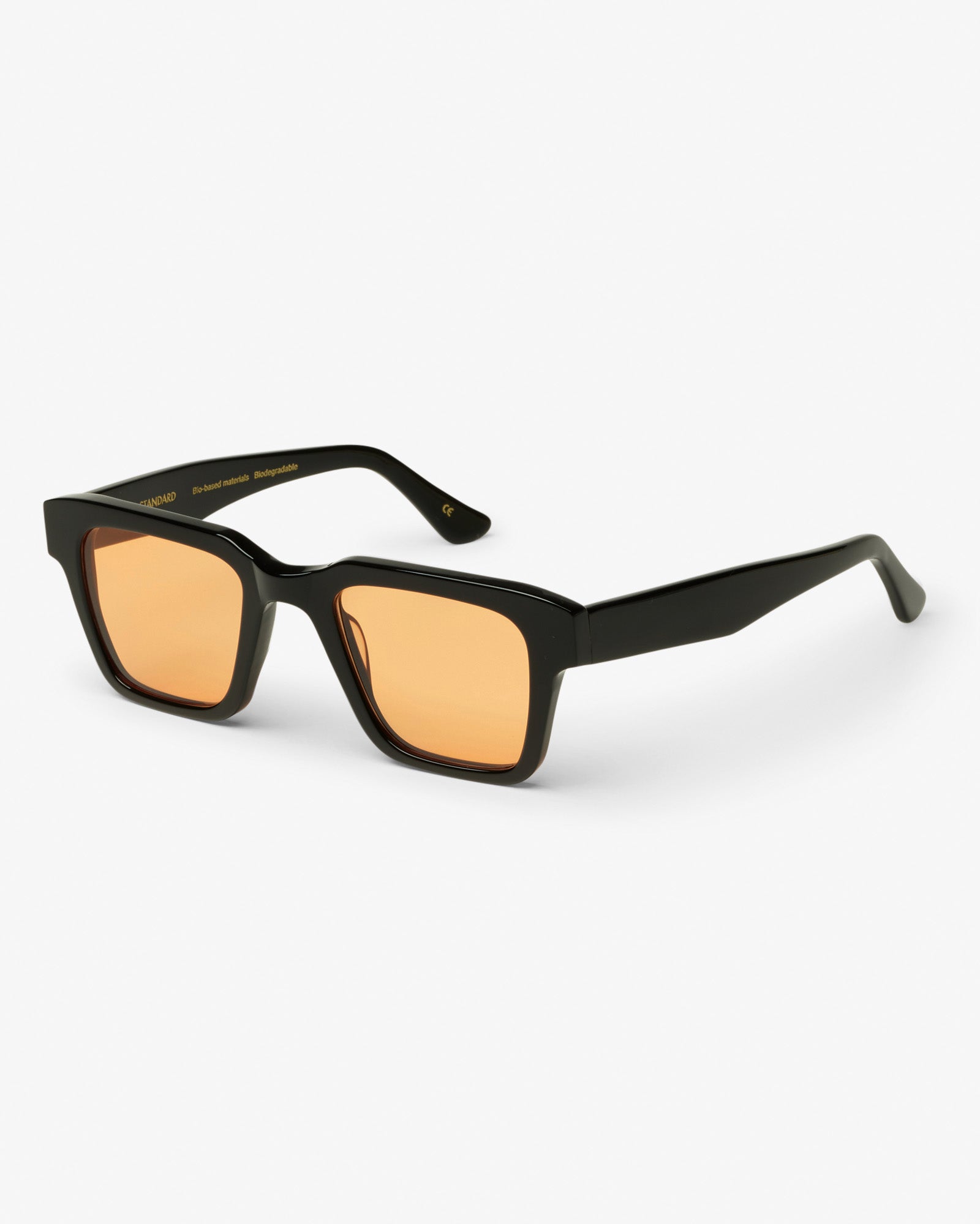 Colorful Standard Sunglass 03 Sunglasses Deep Black Solid / Orange
