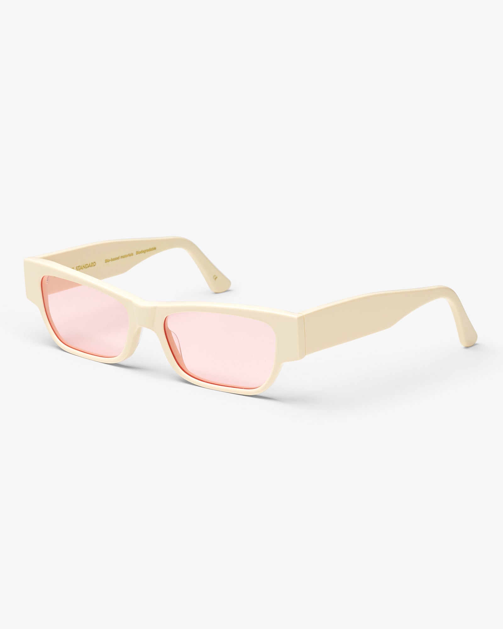Colorful Standard Sunglass 04 Sunglasses Ivory White Solid / Light Pink