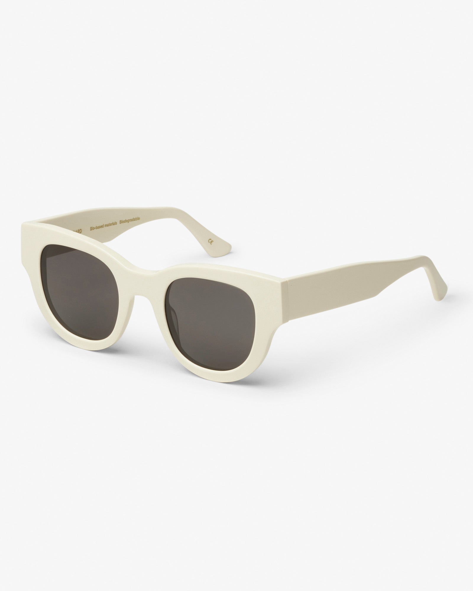 Colorful Standard Sunglass 06 Sunglasses Ivory White Solid / Black