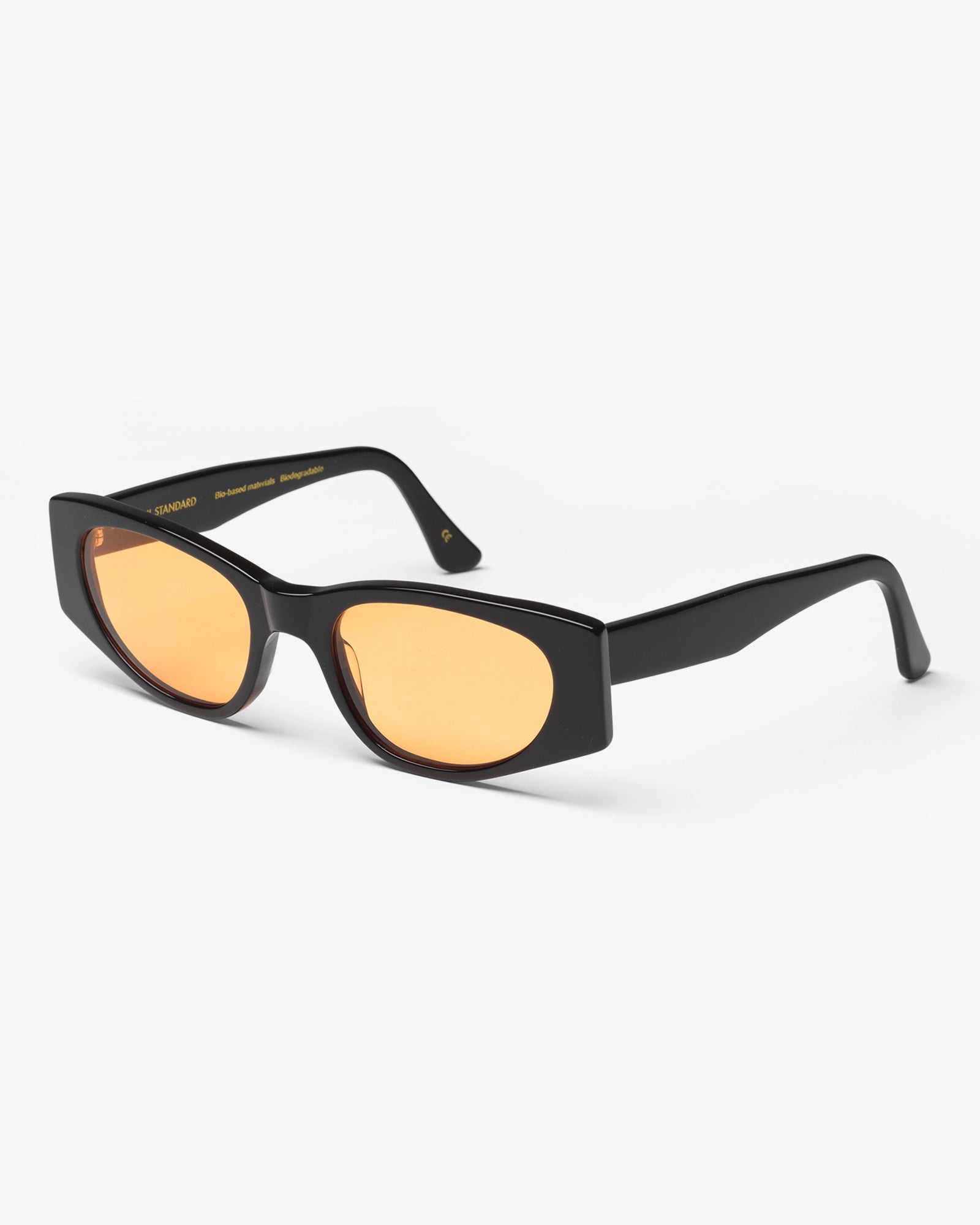 Colorful Standard Sunglass 08 Sunglasses Deep Black Solid / Orange