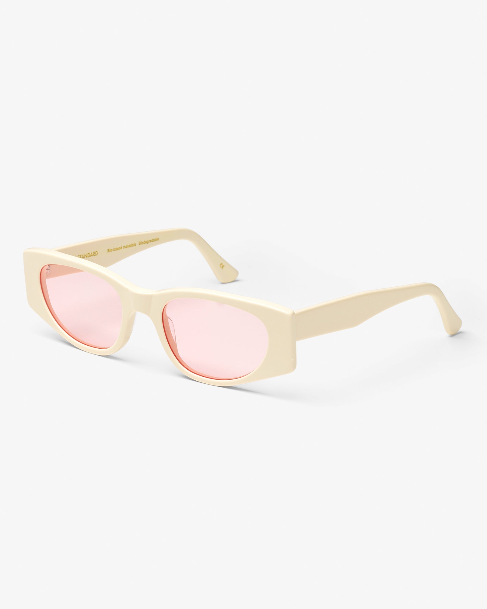Colorful Standard Sunglass 08 Sunglasses Ivory White Solid / Light Pink