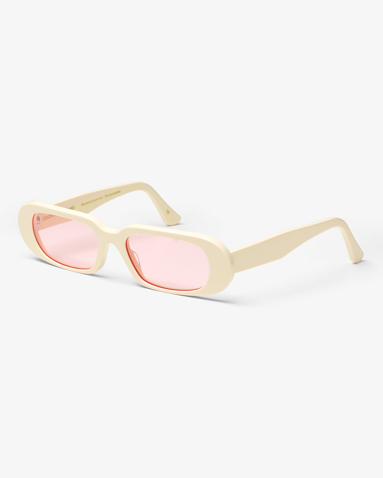 Colorful Standard Sunglass 09 Sunglasses Ivory White Solid / Light Pink
