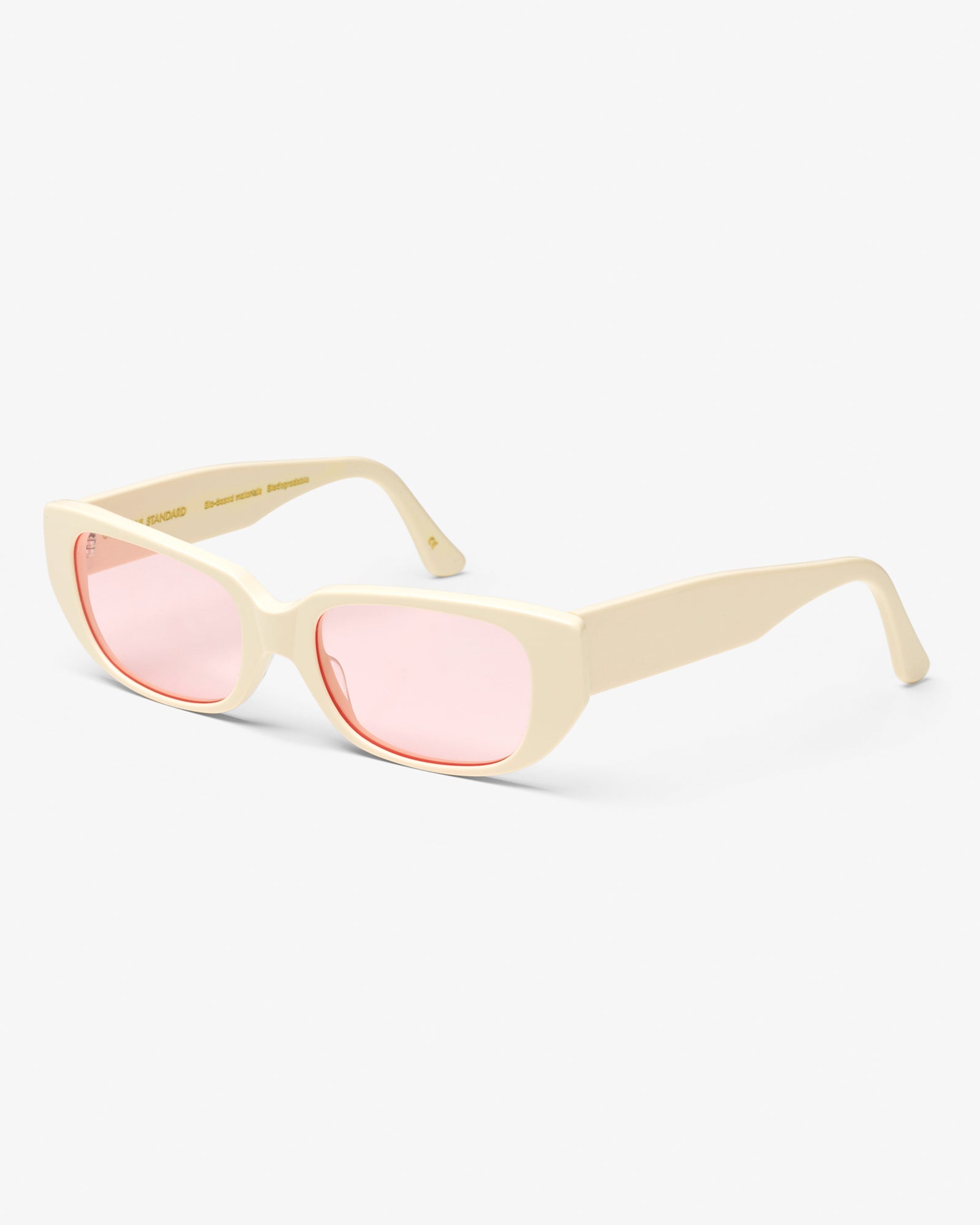 Colorful Standard Sunglass 10 Sunglasses Ivory White Solid / Light Pink