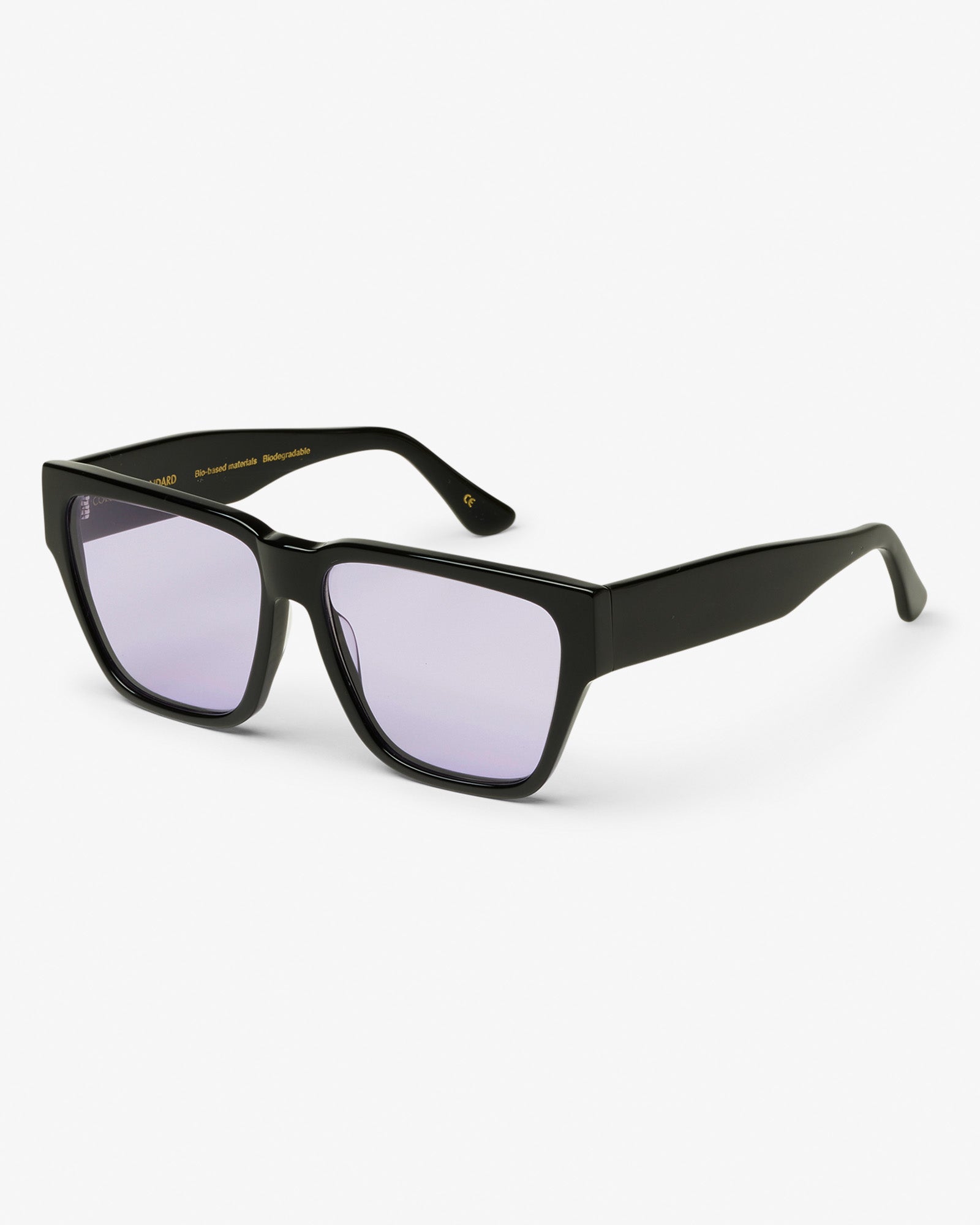 Colorful Standard Sunglass 11 Sunglasses Deep Black Solid / Lavender