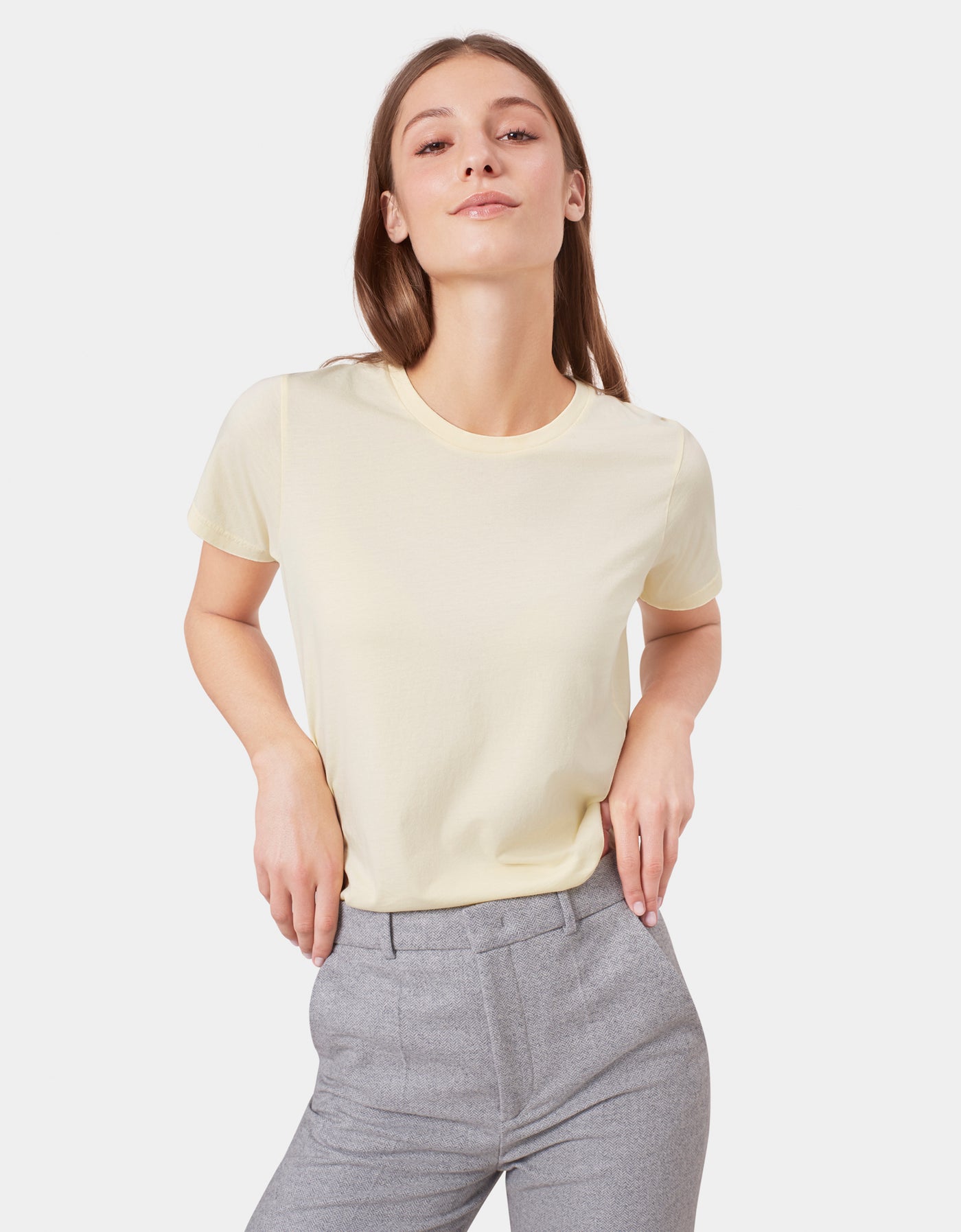 Women Light Organic Tee Faded Khaki